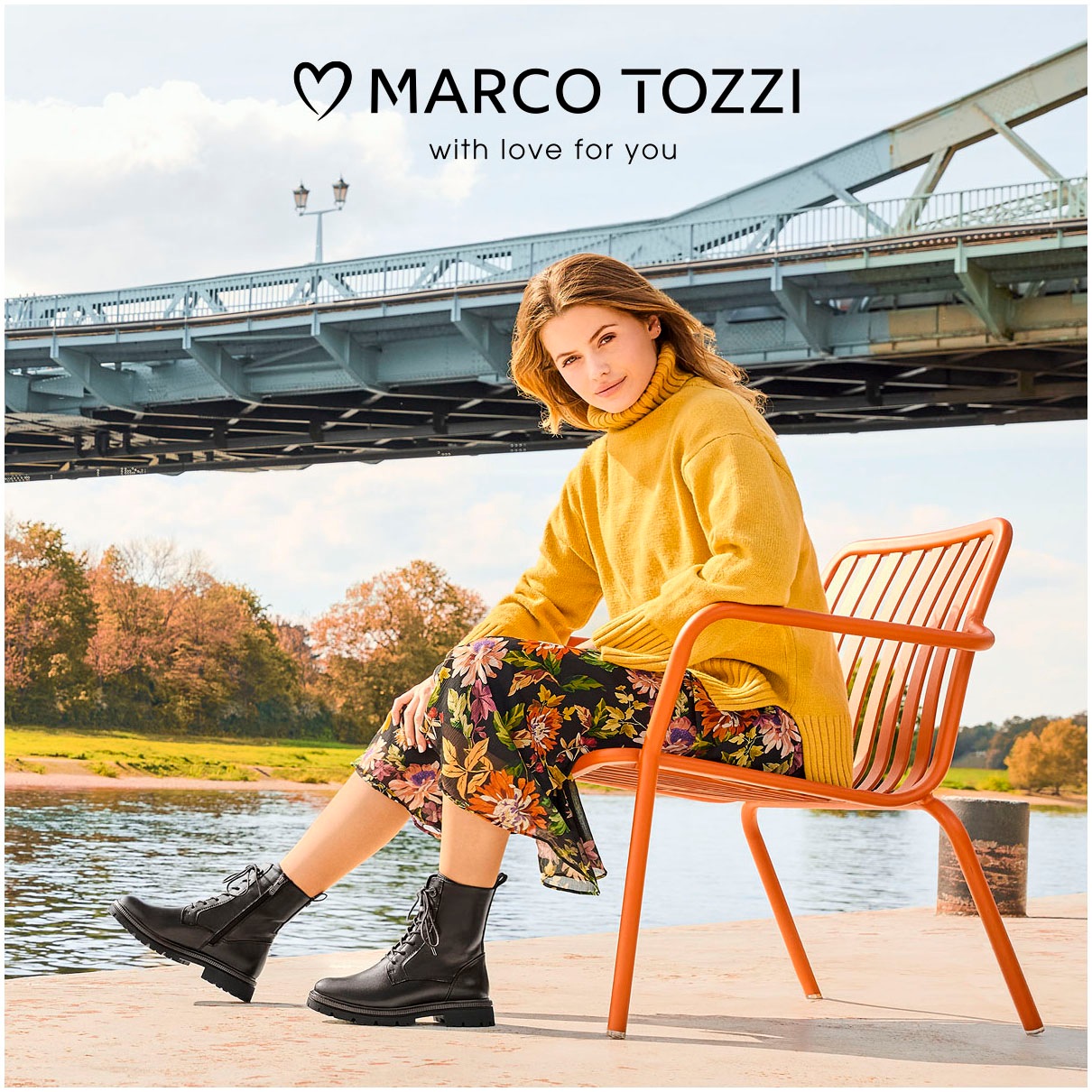 MARCO TOZZI Schnürstiefelette  Blockabsatz, Schnürboots in veganer Verarbeitung