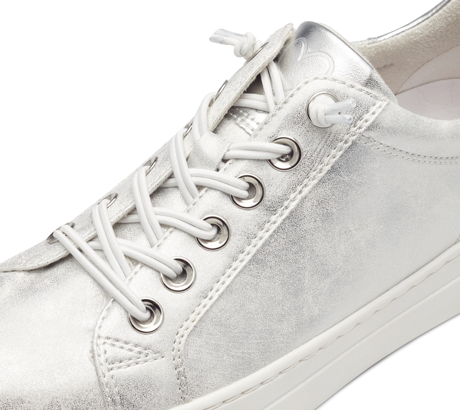 MARCO TOZZI Slip-On Sneaker, Freizeitschuh, Halbschuh, Schlupfschuh, im Metallic Look