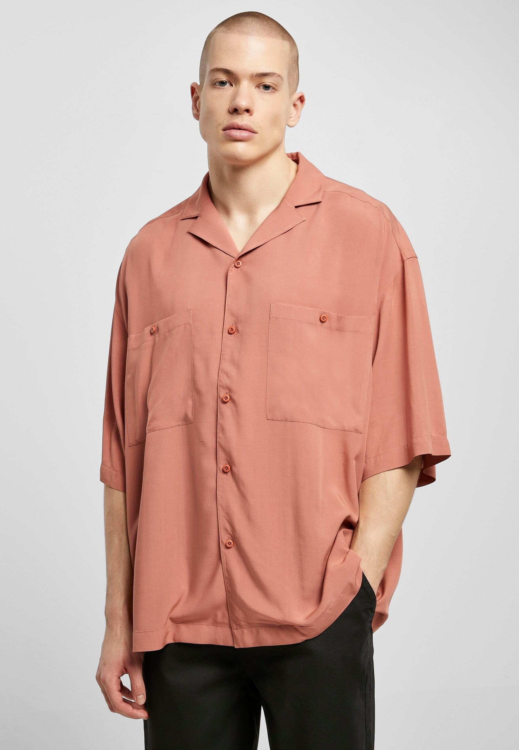 URBAN CLASSICS Langarmhemd »Urban Classics Herren Oversized Resort Shirt«, (1 tlg.)