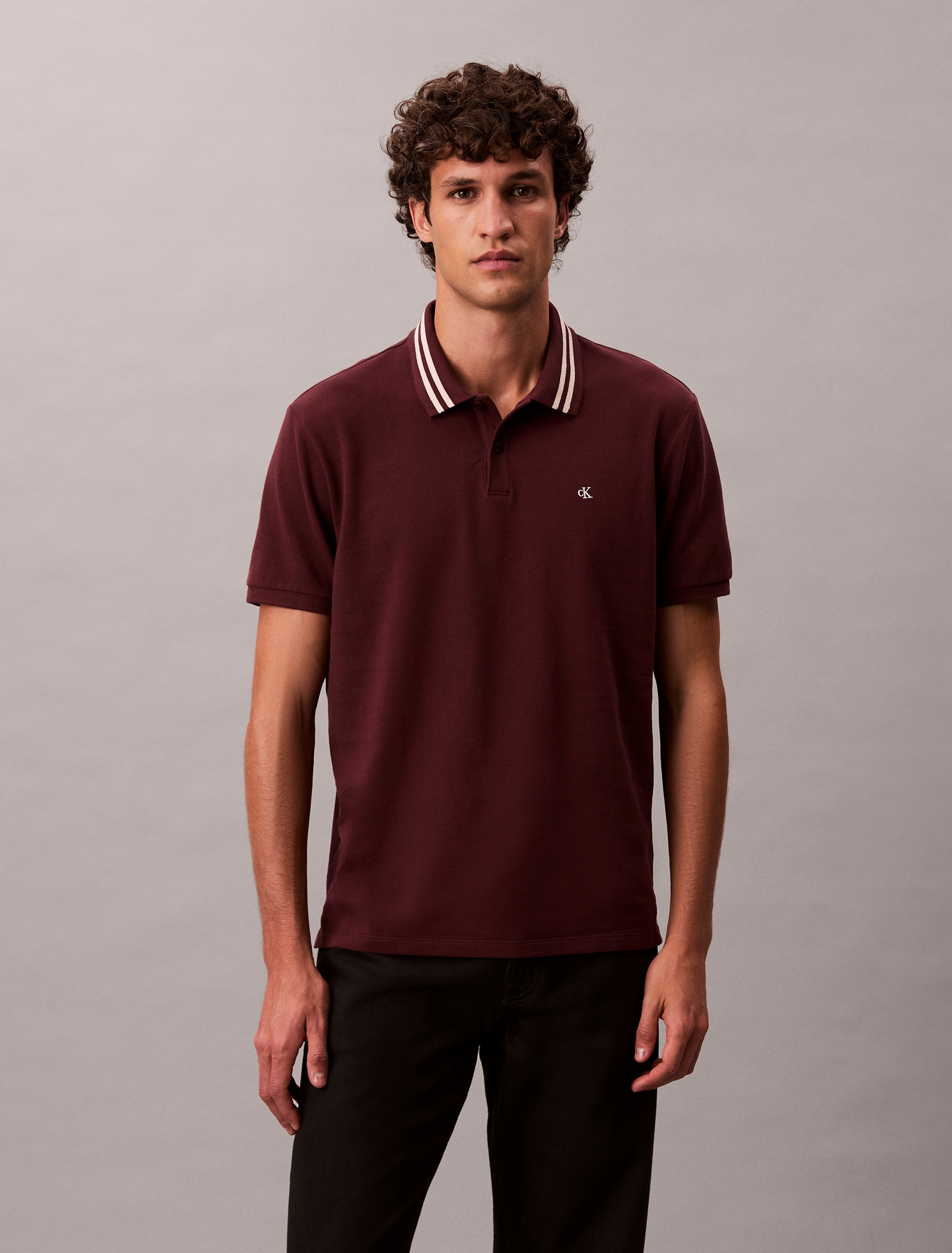 Calvin Klein Jeans Poloshirt "SS CSL PQ CLSSC TPPD", Mit Rundhalsausschnitt günstig online kaufen