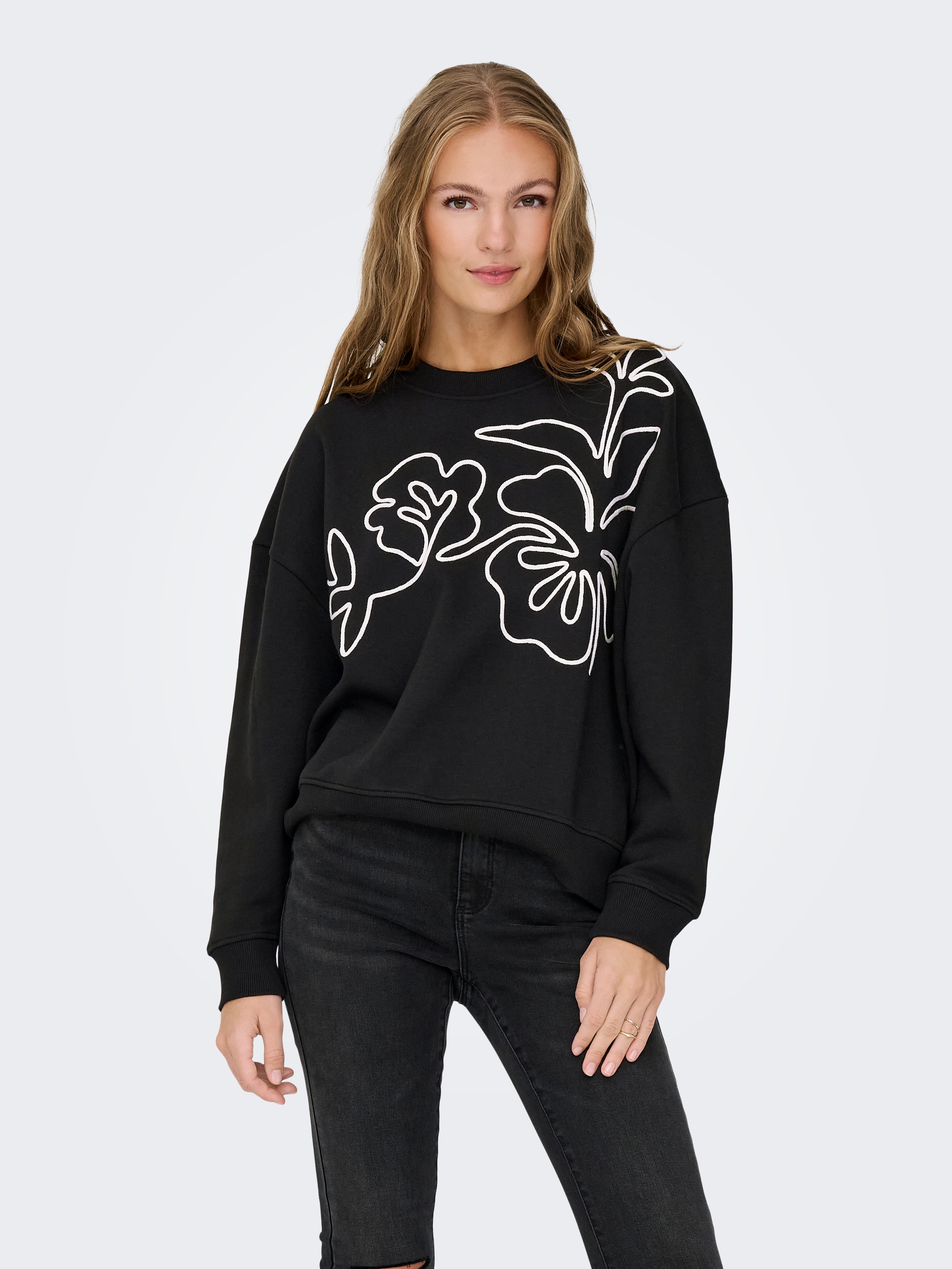JDY Sweatshirt "JDYCANOA L/S EMB SWEAT JRS NOOS" günstig online kaufen