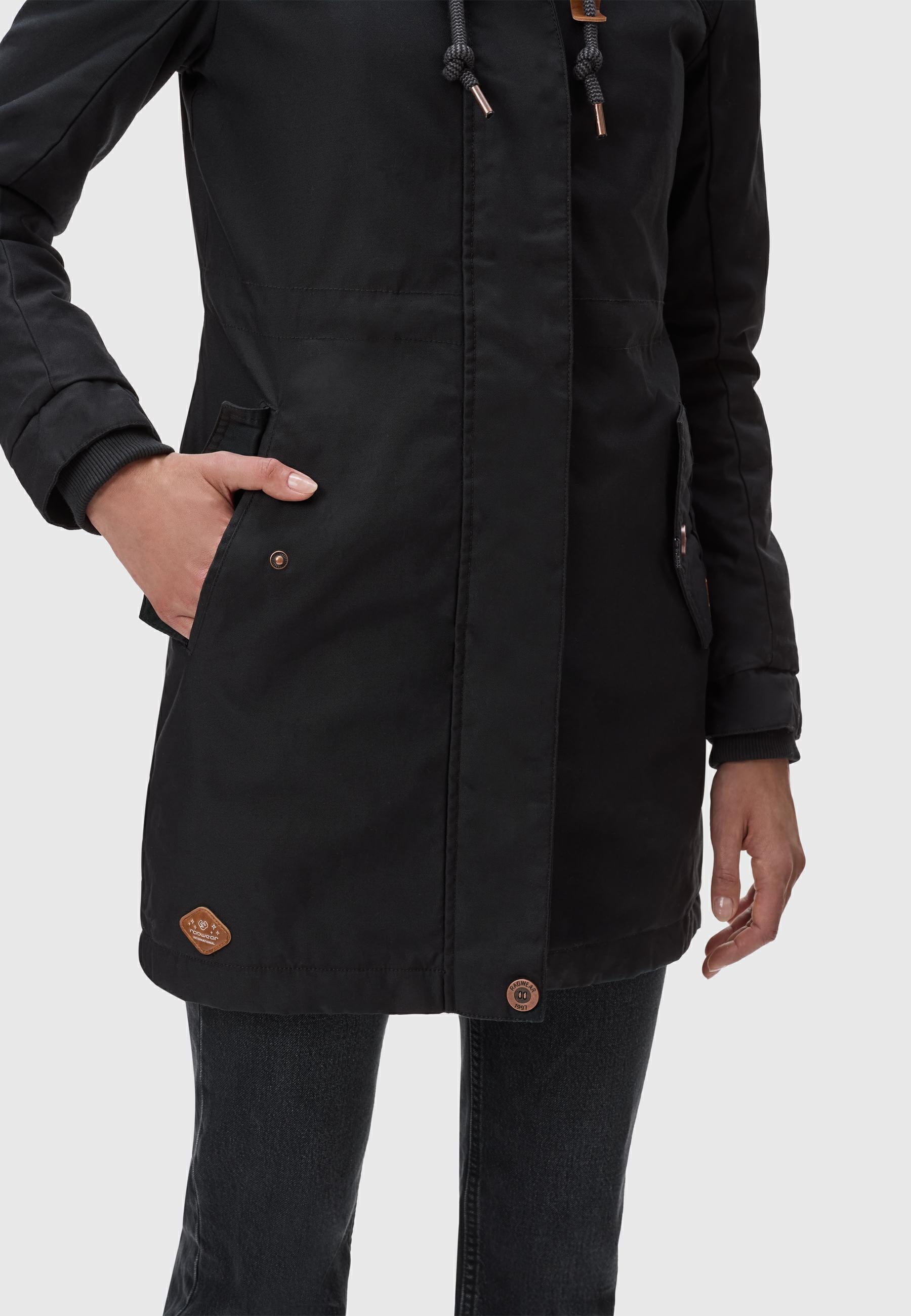 Ragwear Winterjacke »Tawny«, mit Kapuze, stylischer Winterparka mit großer Kapuze und Kunstfellkragen