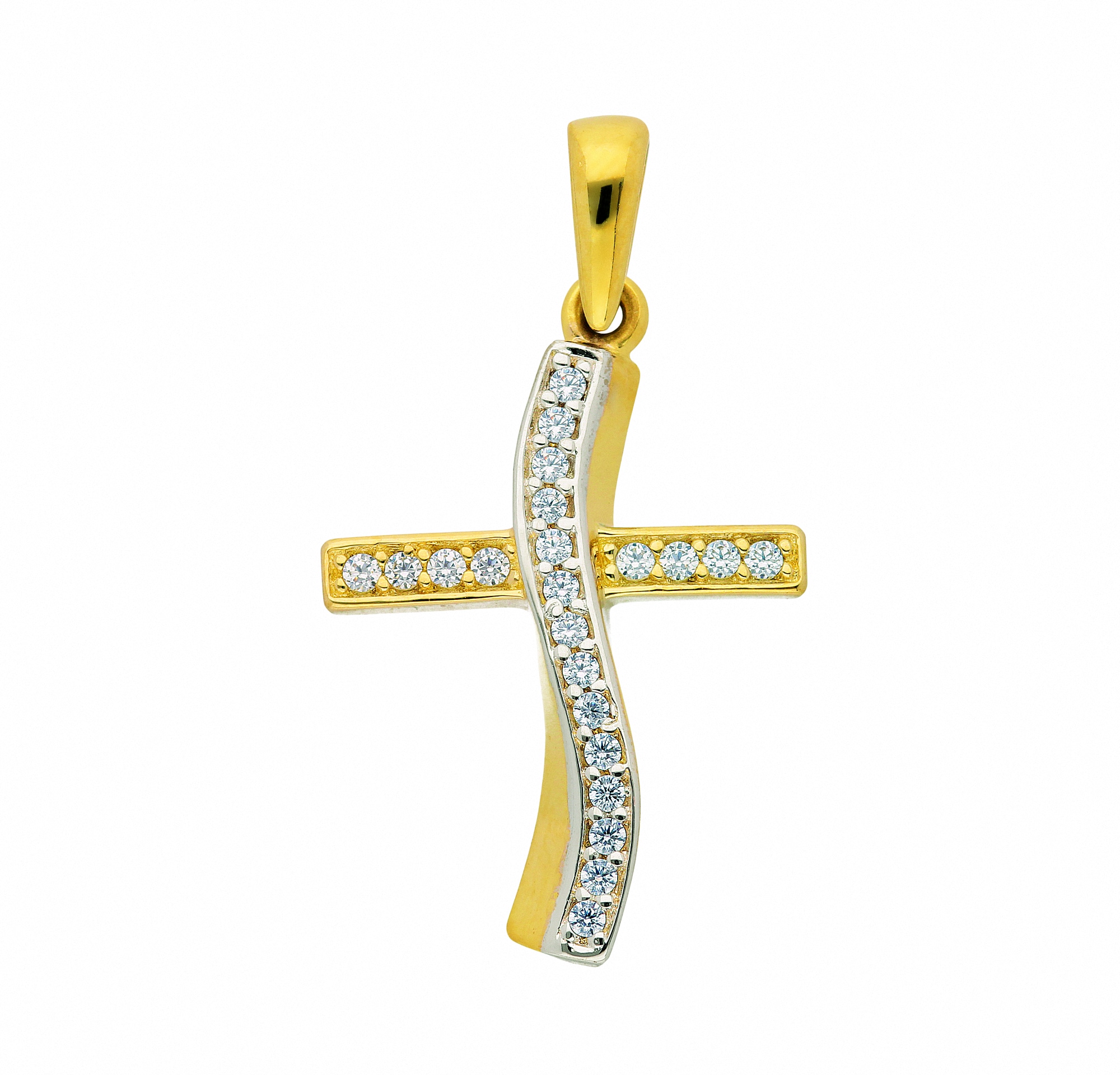 Adelia´s Kette ohne Anhänger »333 Gold Kreuz Anhänger mit Zirkonia«, Schmuckset - Set mit Halskette