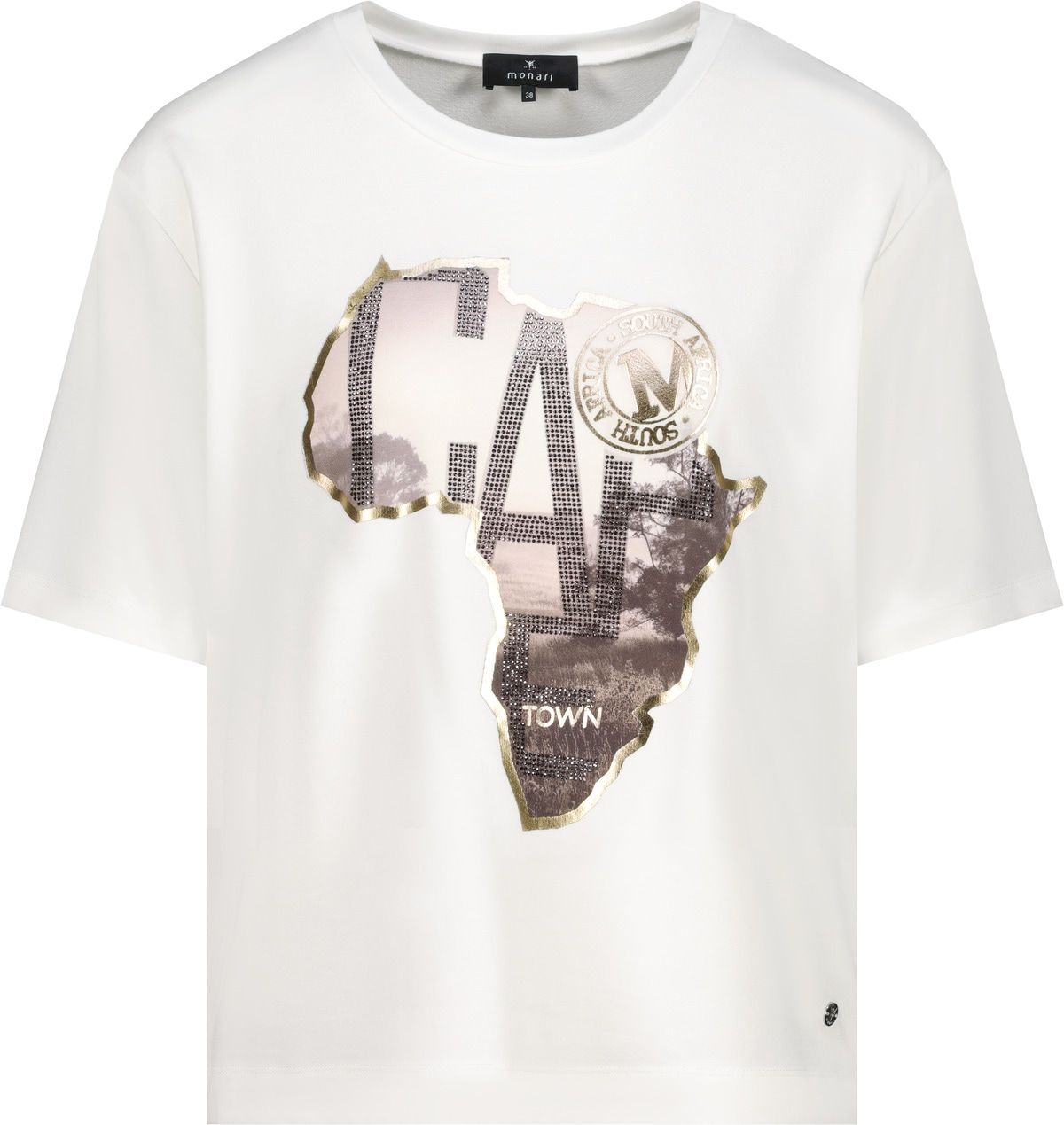 Monari T-Shirt »Shirt Capetown« Regular fit mit Afrika-Aufdruck