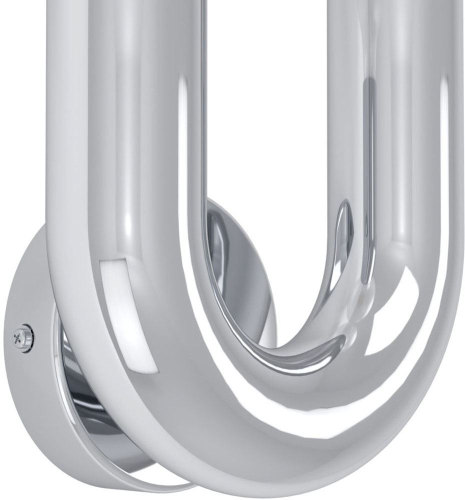 EGLO Wandleuchte »MELLILI« E27 1 Stk. Wandlampe, Lampe, Flur, Wohnzimmer, chrom  H:23,6 cm