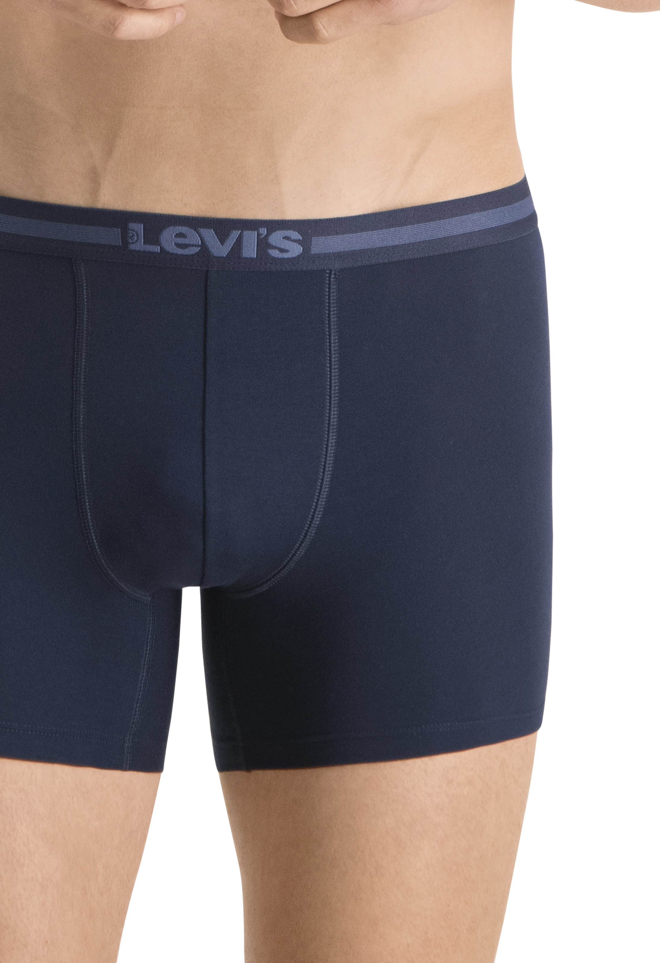 Levi's® Boxershorts »LEVIS MEN TENCEL BOXER BRIEF 2P«, (Packung, 2 St., 2er Pack), mit breitem Logobund