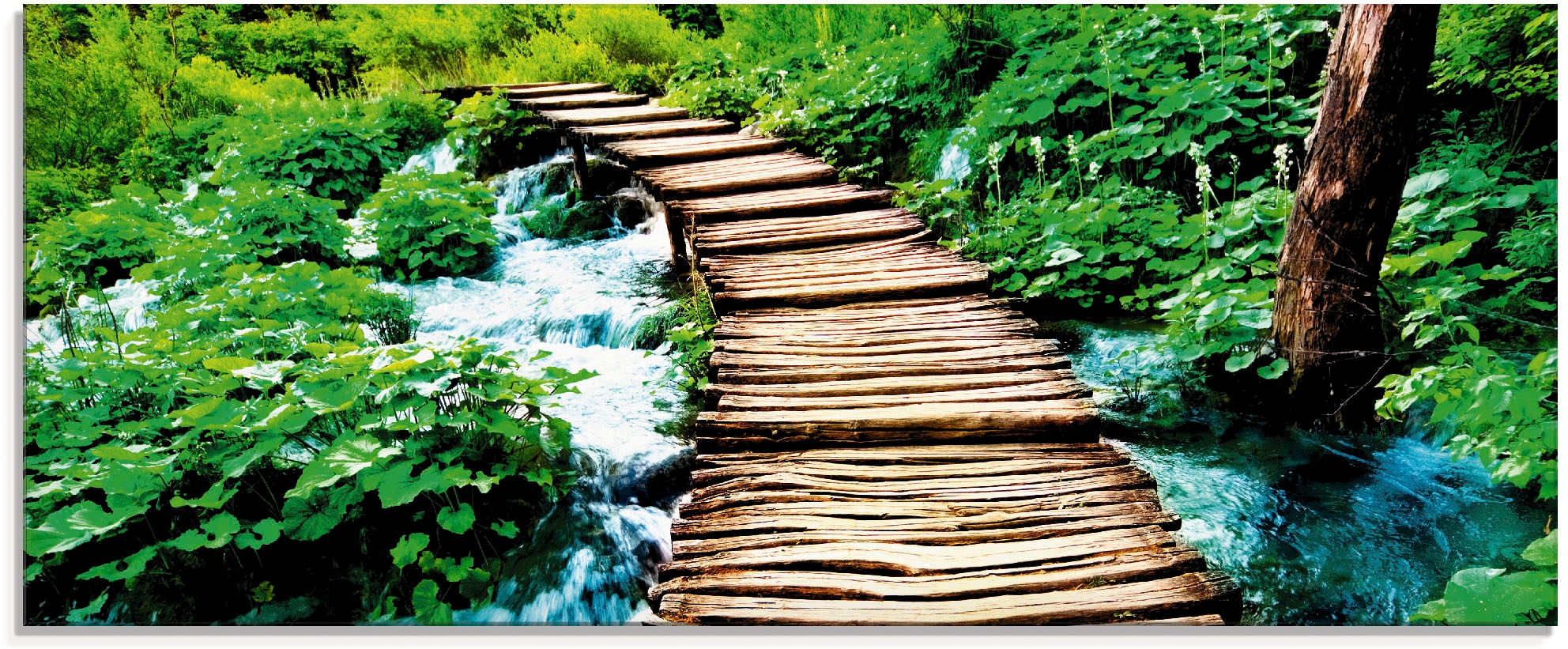 Artland Glasbild "Holzsteg" Gewässer 1 Stk. tlg. in verschiedenen Größen günstig online kaufen