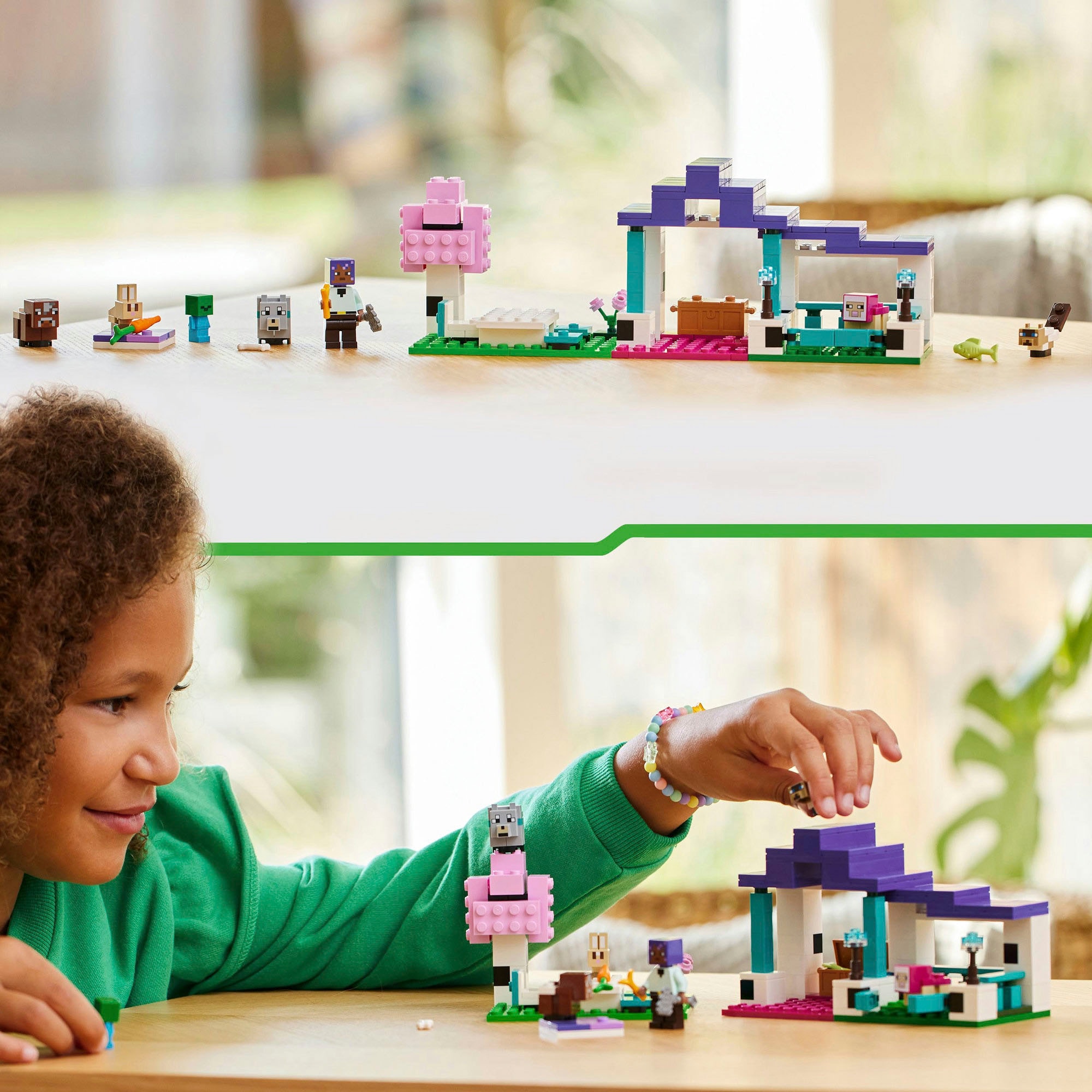 LEGO® Konstruktionsspielsteine »Das Tierheim (21253), LEGO Minecraft«, (206 St.), Made in Europe