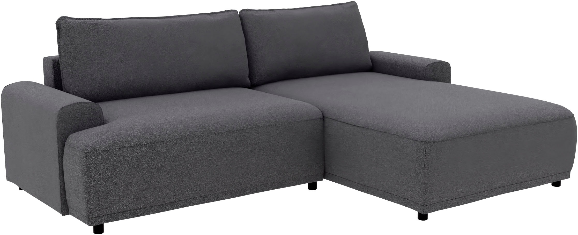Thumbnail - TRENDMANUFAKTUR Ecksofa "Fordon, Schlafsofa mit Bettkasten, Couch in L-Form, Breite 250 cm" in Struktur fein LEO, hausti...