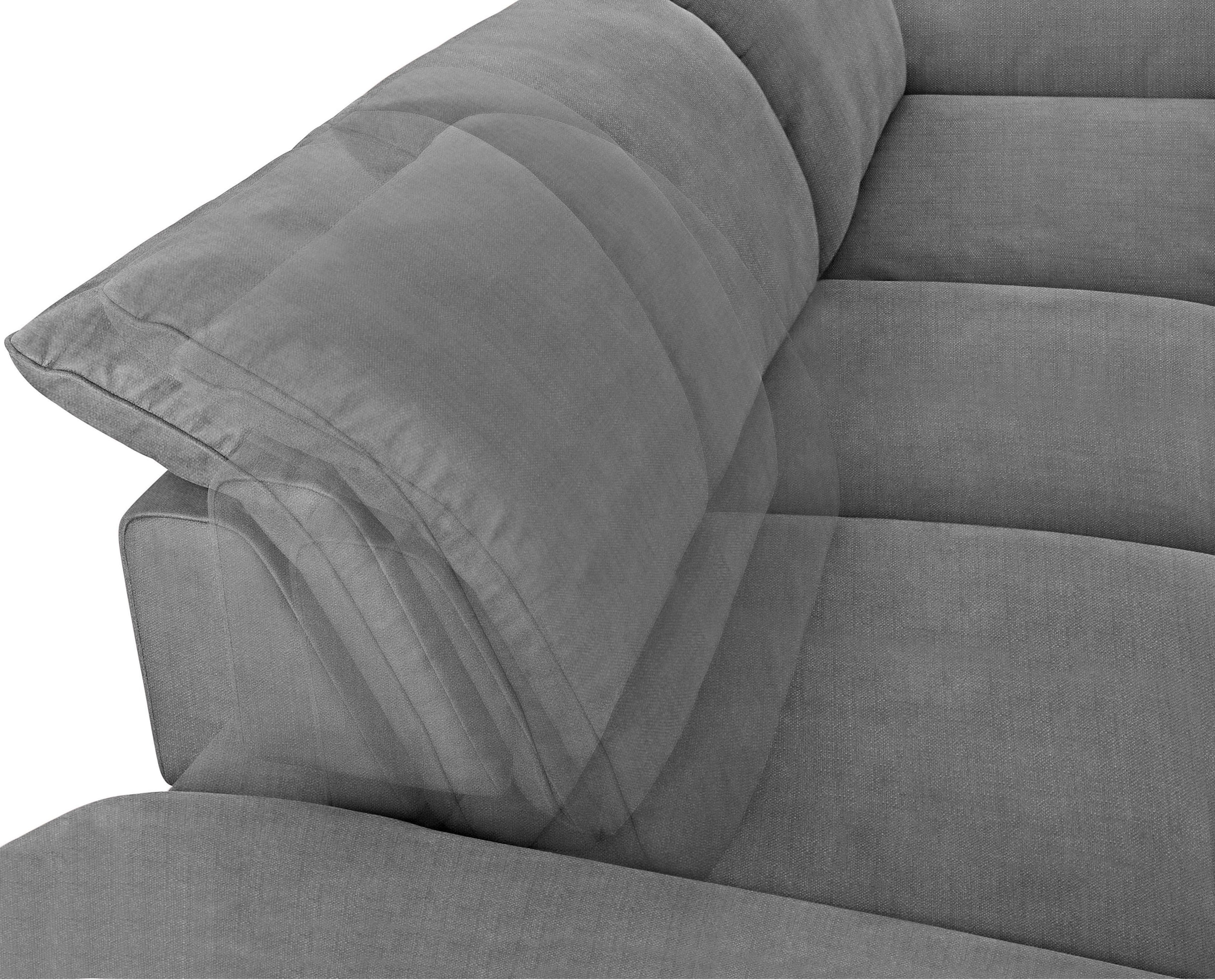 W.SCHILLIG Ecksofa »enjoy&MORE, Designsofa, bequem, zeitlos und elegant, L-Form«, mit Sitztiefenverstellung, Füße silber matt, Breite 340 cm