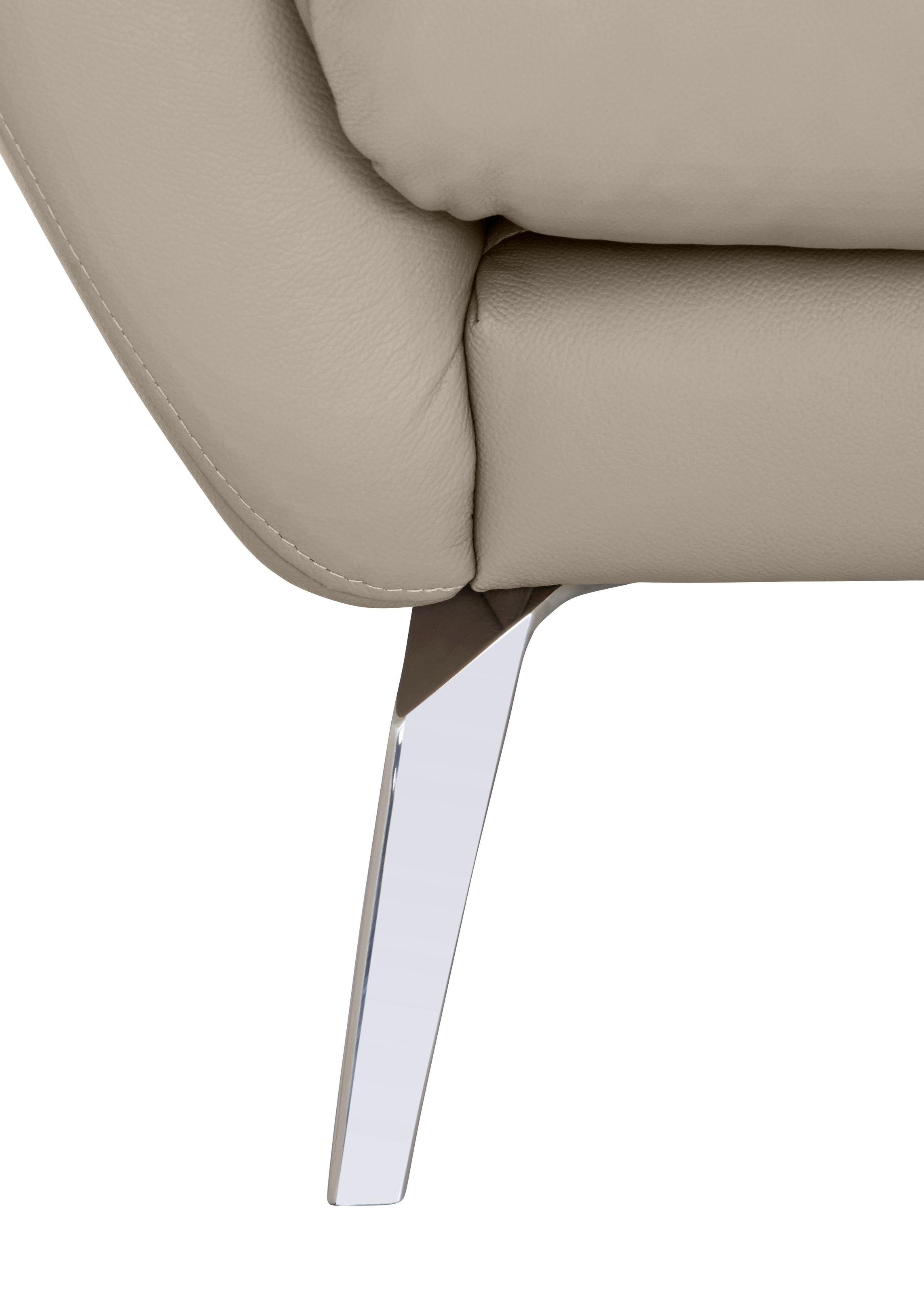 W.SCHILLIG Big-Sofa »softy«, mit dekorativer Heftung im Sitz, Füße Chrom glänzend