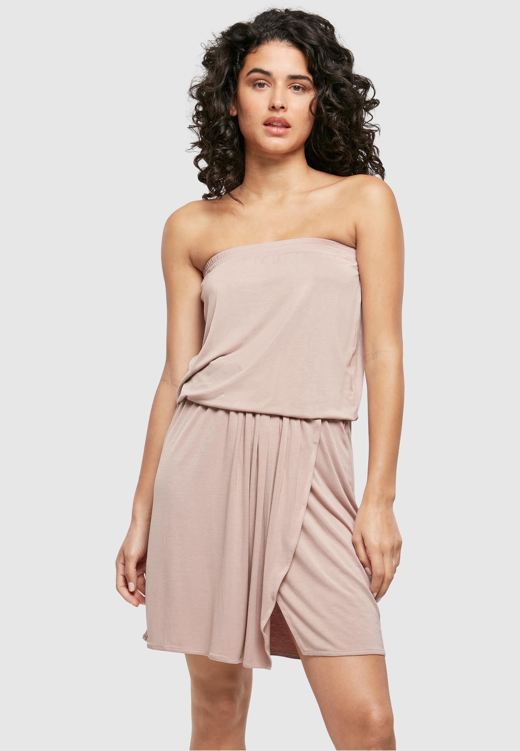 URBAN CLASSICS Shirtkleid »Urban Classics Damen Ladies Viscose Short Bandeau Dress«, (1 tlg.)