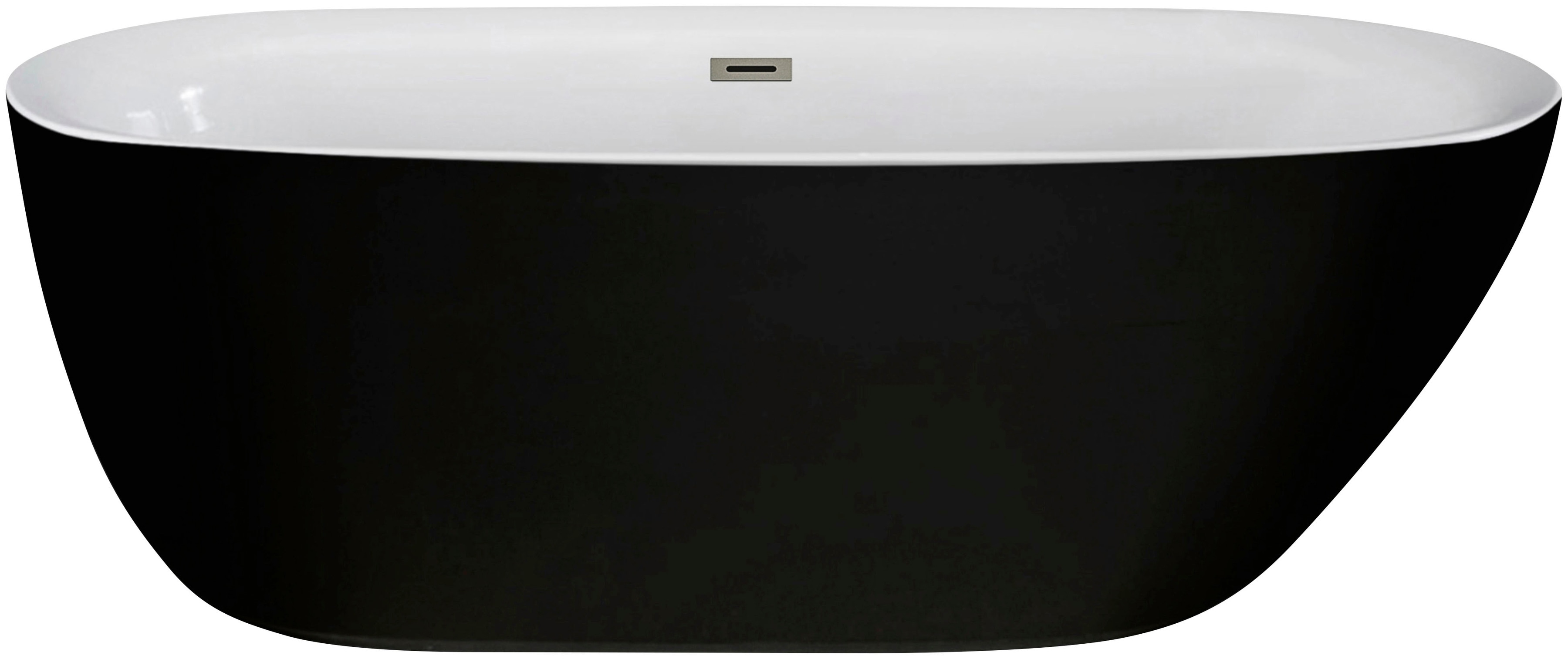 Badewanne SANOTECHNIK, B:75cm H:56cm L:170cm, schwarz, Acryl, Badewannen, "Melbourne", Maße: 170x75x56cm