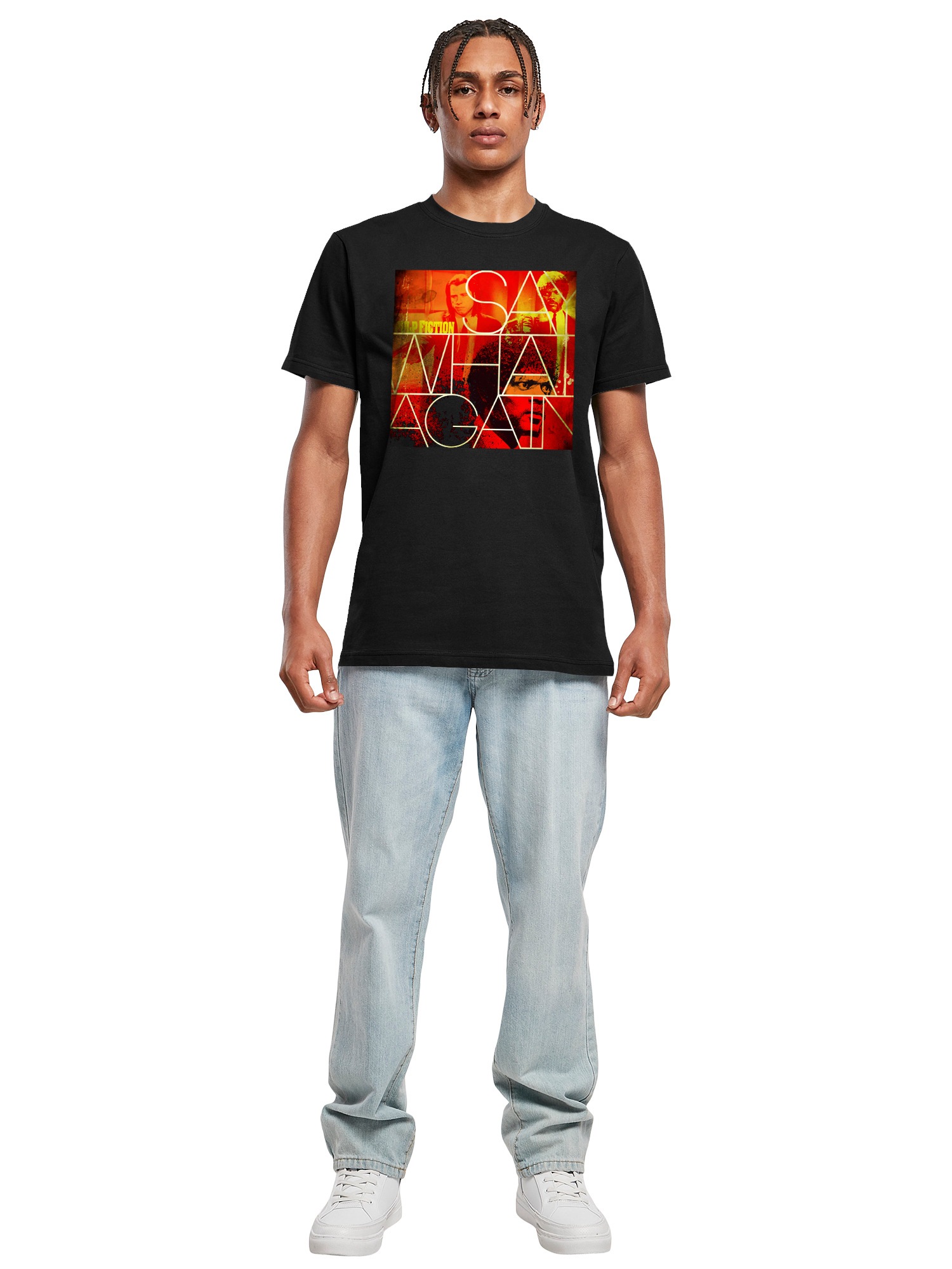 Merchcode Kurzarmshirt »Merchcode Herren Pulp Fiction Say What Tee«, (1 tlg.)