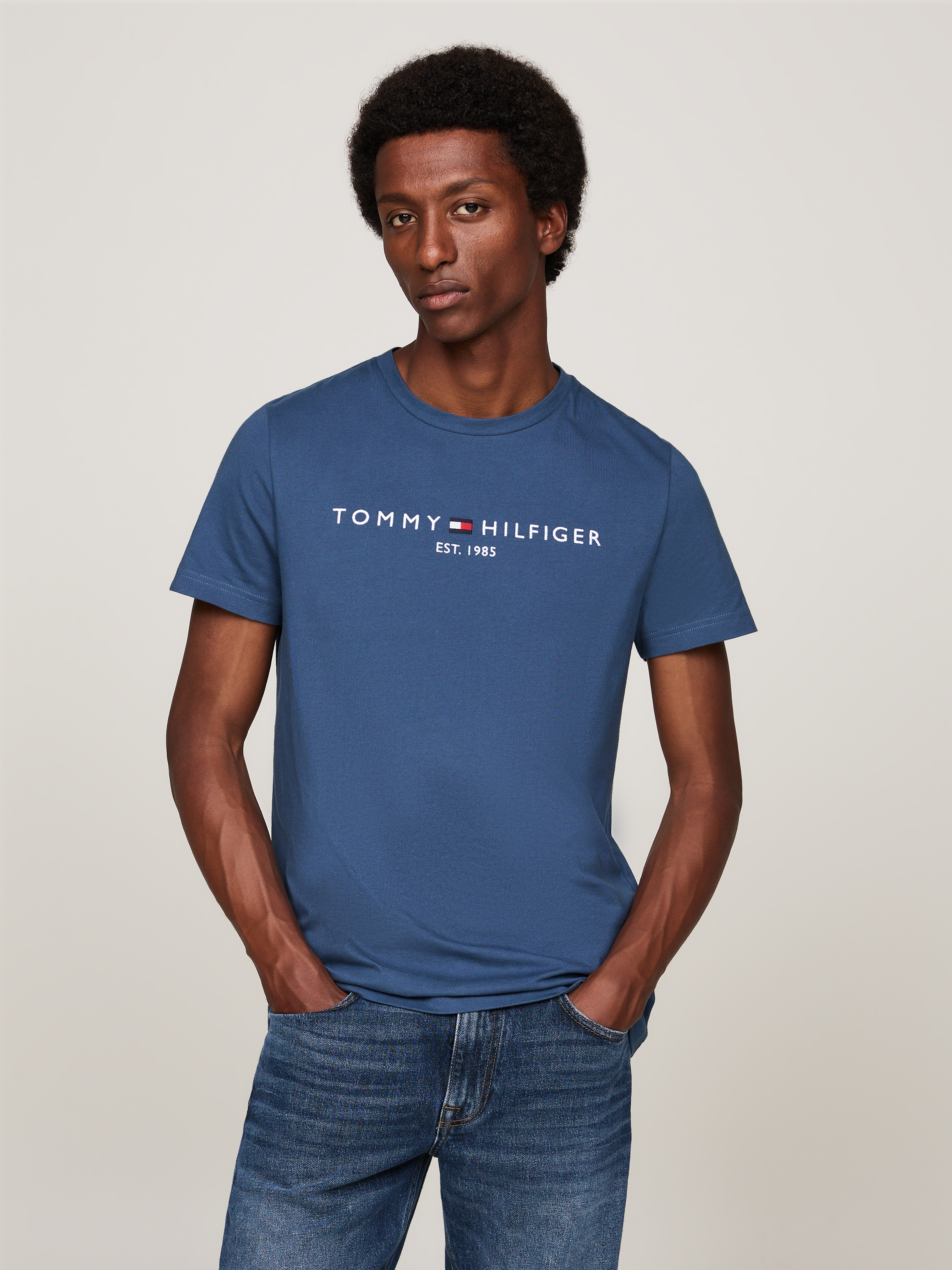 Tommy Hilfiger T-Shirt "TOMMY LOGO" aus reiner Baumwolle günstig online kaufen