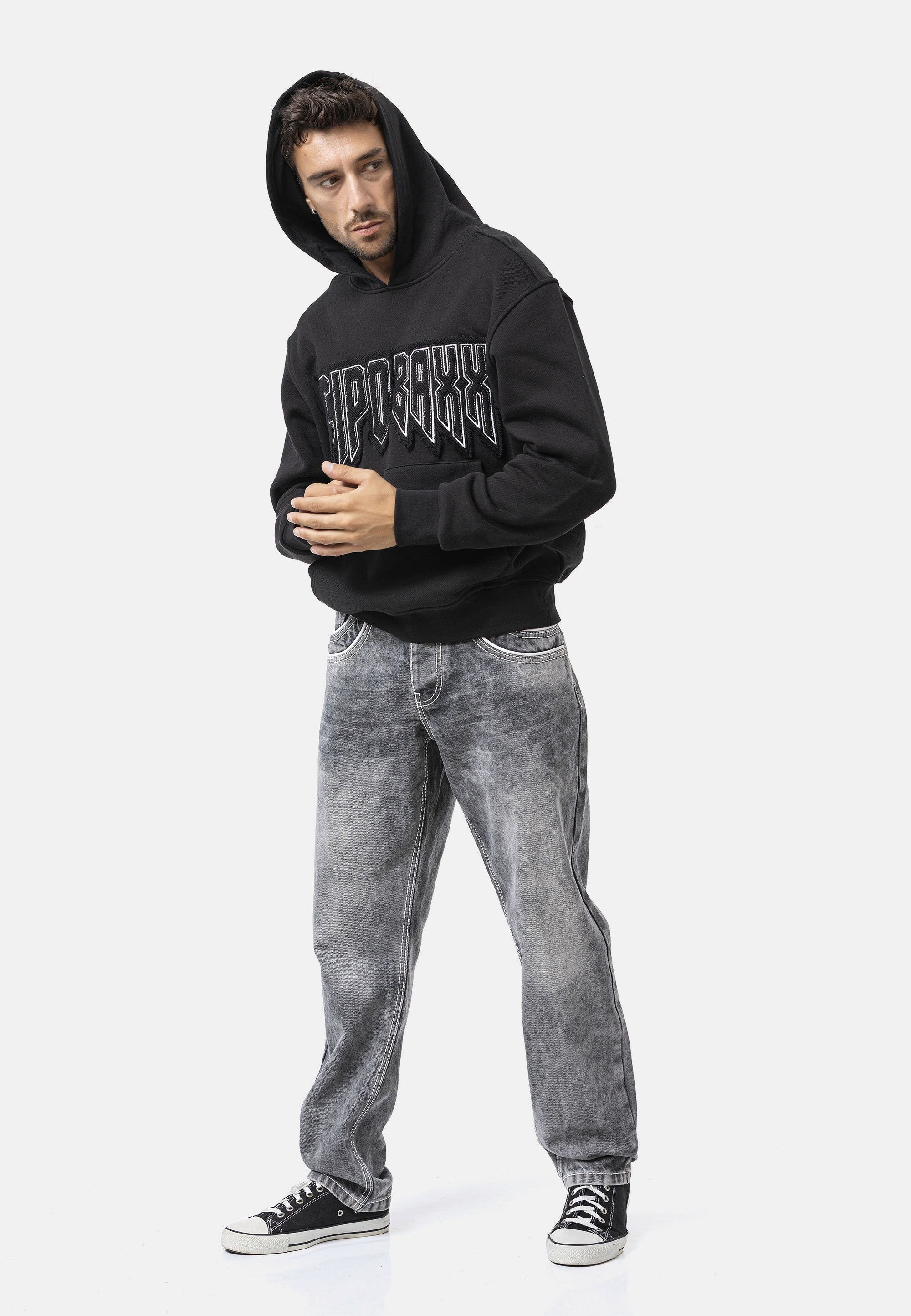 Cipo & Baxx Kapuzenpullover »CL601« 1 Stk. hochwertiger Sweatstoff