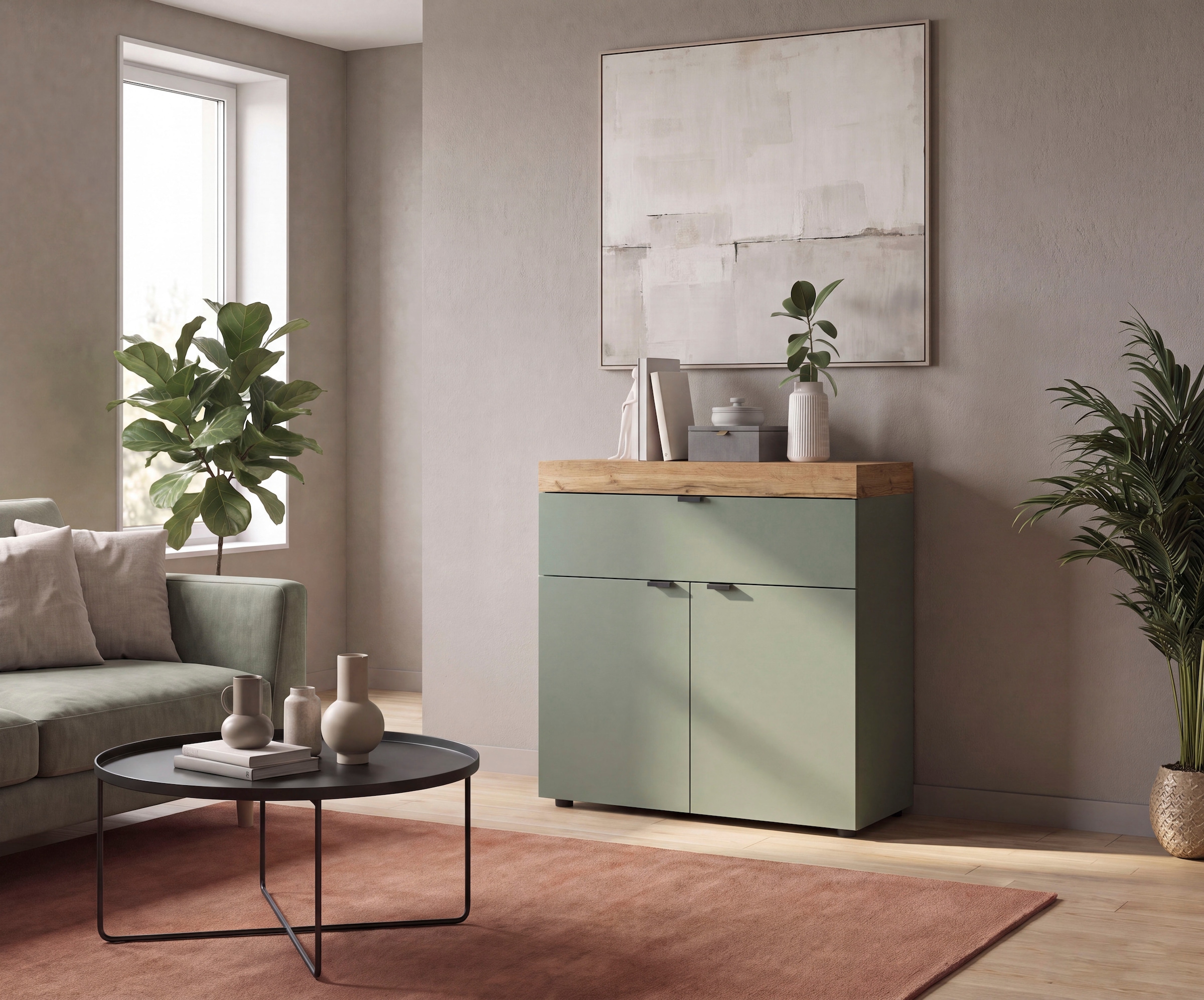 OTTO home Kommode »MAMBO II, Breite 77cm, 2 Türen, 1 Einlegeboden, 1 Schubkasten« 1 Stk. tlg. Kommode, Anrichte, Wohnzimmer, Schlafzimmer