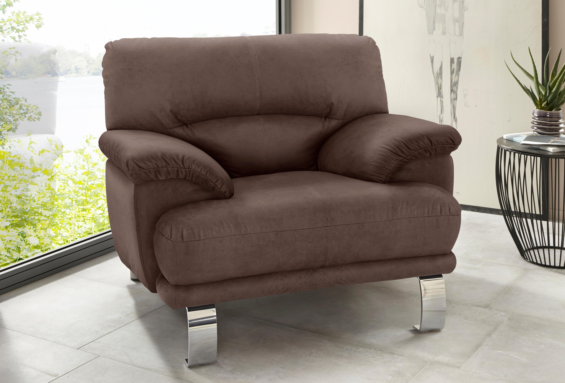TRENDMANUFAKTUR Sessel "Cecilia II, Loungesessel in italienischem Design", günstig online kaufen