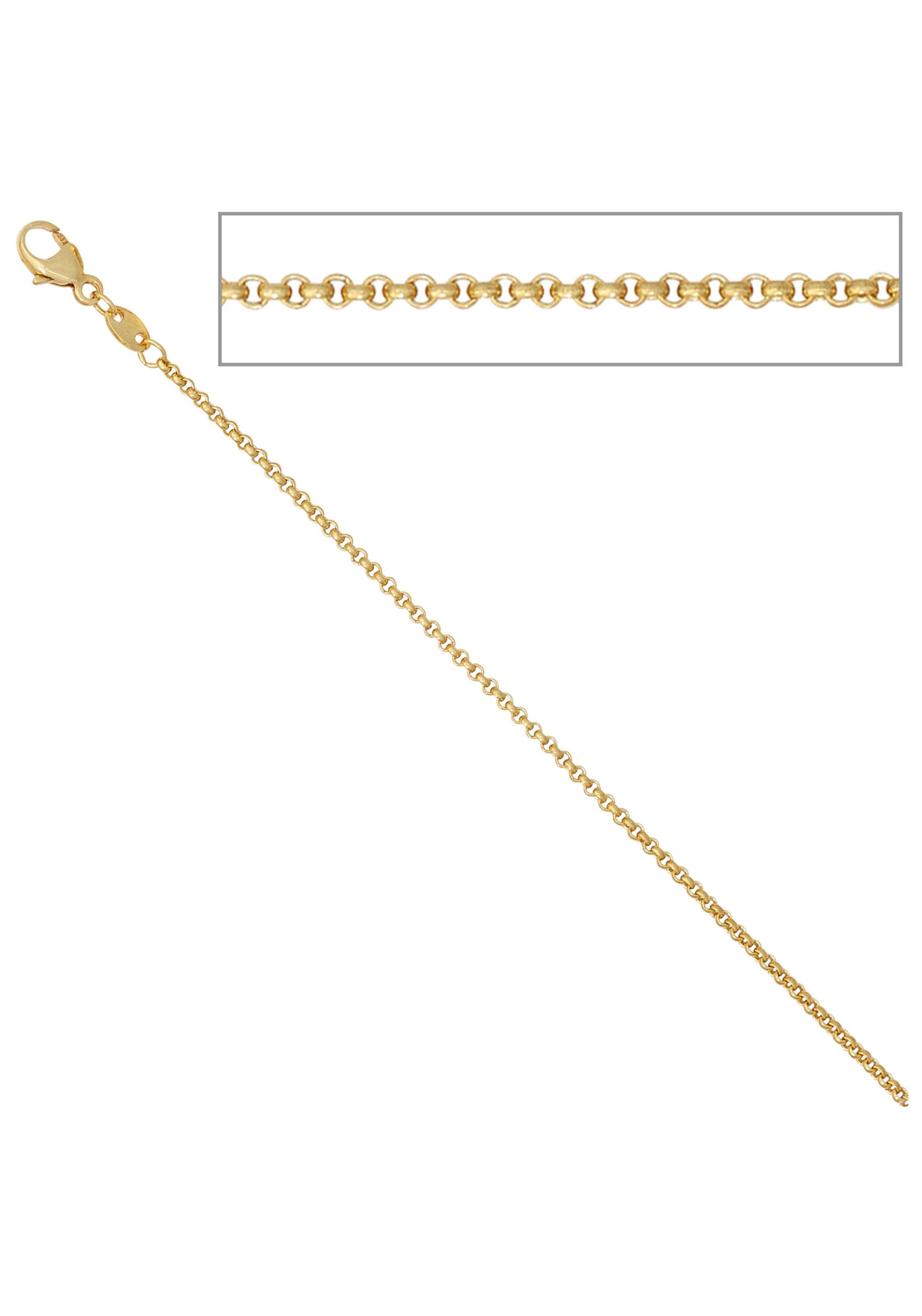 JOBO Goldkette, Erbskette 333 Gold 38 cm 1,5 mm