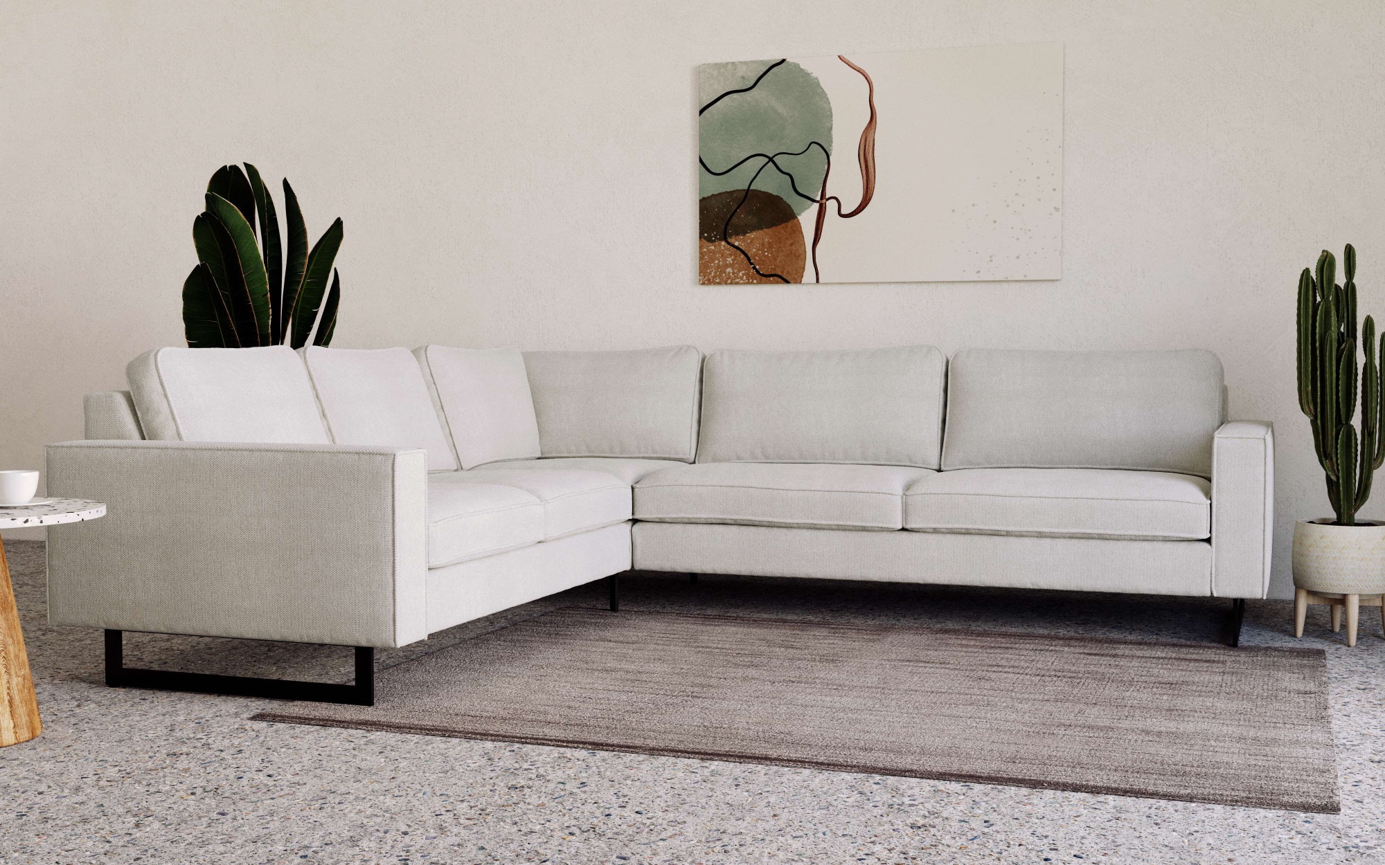 Places of Style Ecksofa "Pinto, XXL, 250/290 cm, langer Schenkel, Ottomane" günstig online kaufen