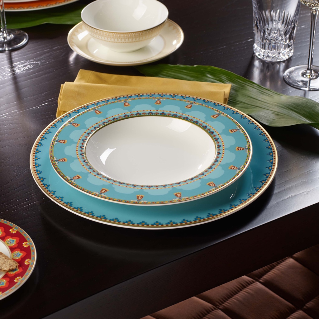 Villeroy & Boch Suppenteller »Suppenteller Samarkand Aquamarin ø 24,8 cm 6er Set bunt«