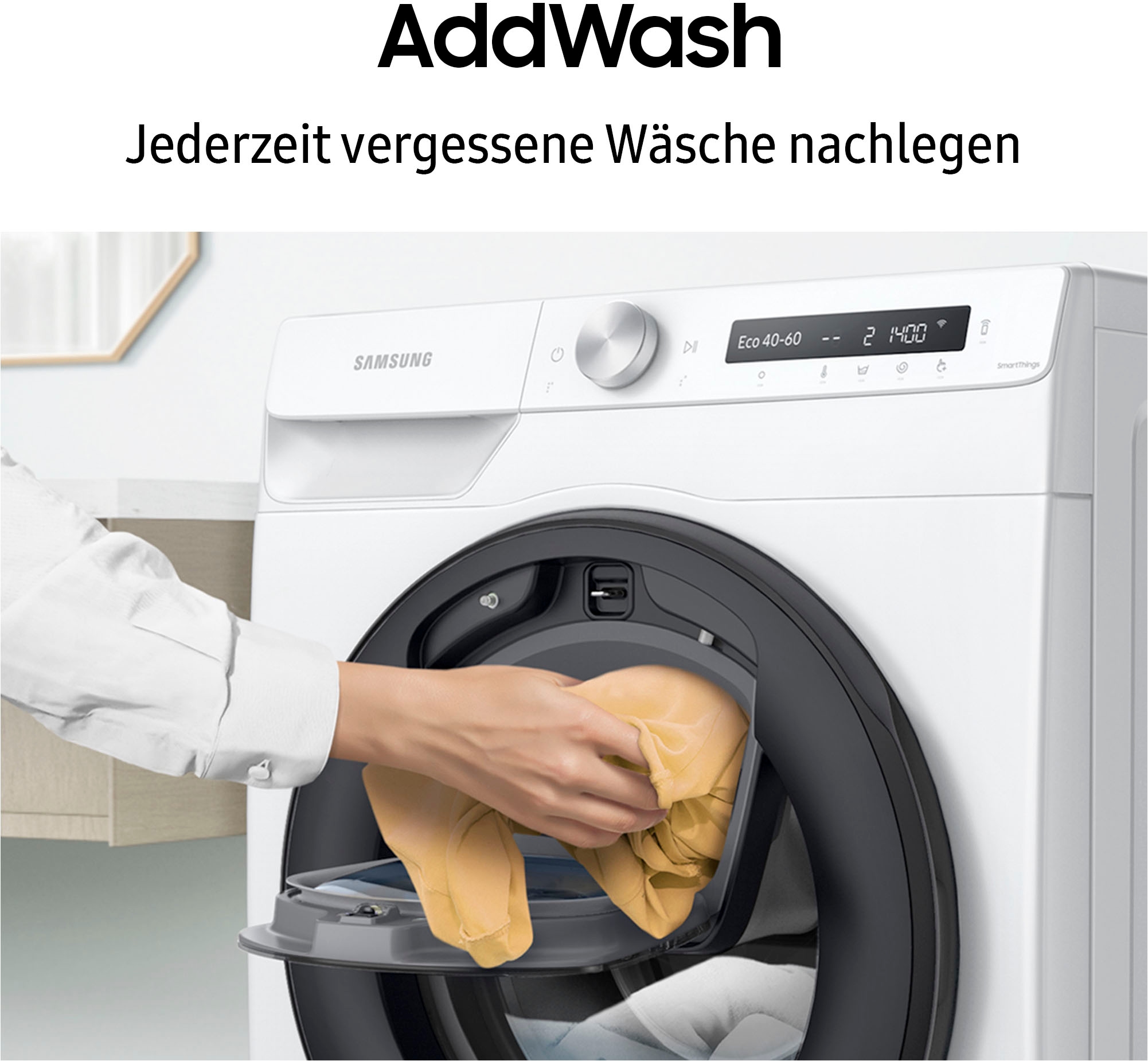 Samsung Waschmaschine "WW80T654ALX", WW6500T INOX, WW80T654ALX, 8 kg, 1400 U/min, AddWash™