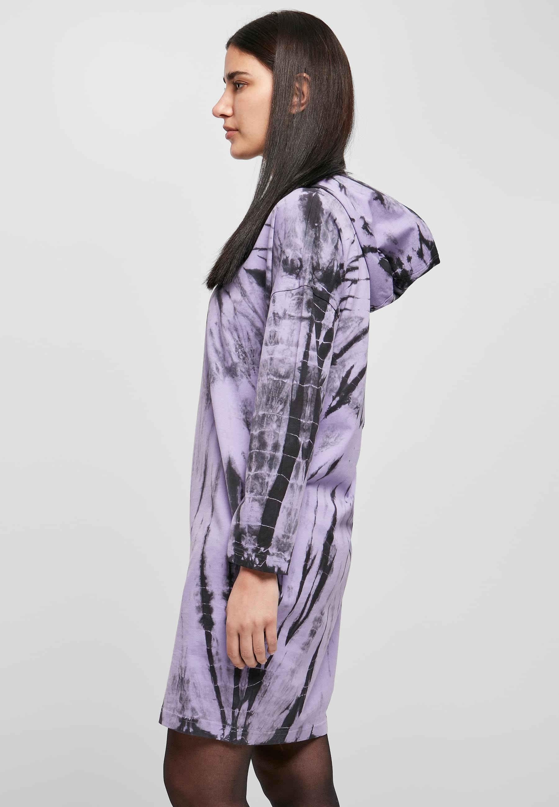 URBAN CLASSICS Shirtkleid »Urban Classics Damen Ladies Oversized Tie Dye Hoody Dress«, (1 tlg.)