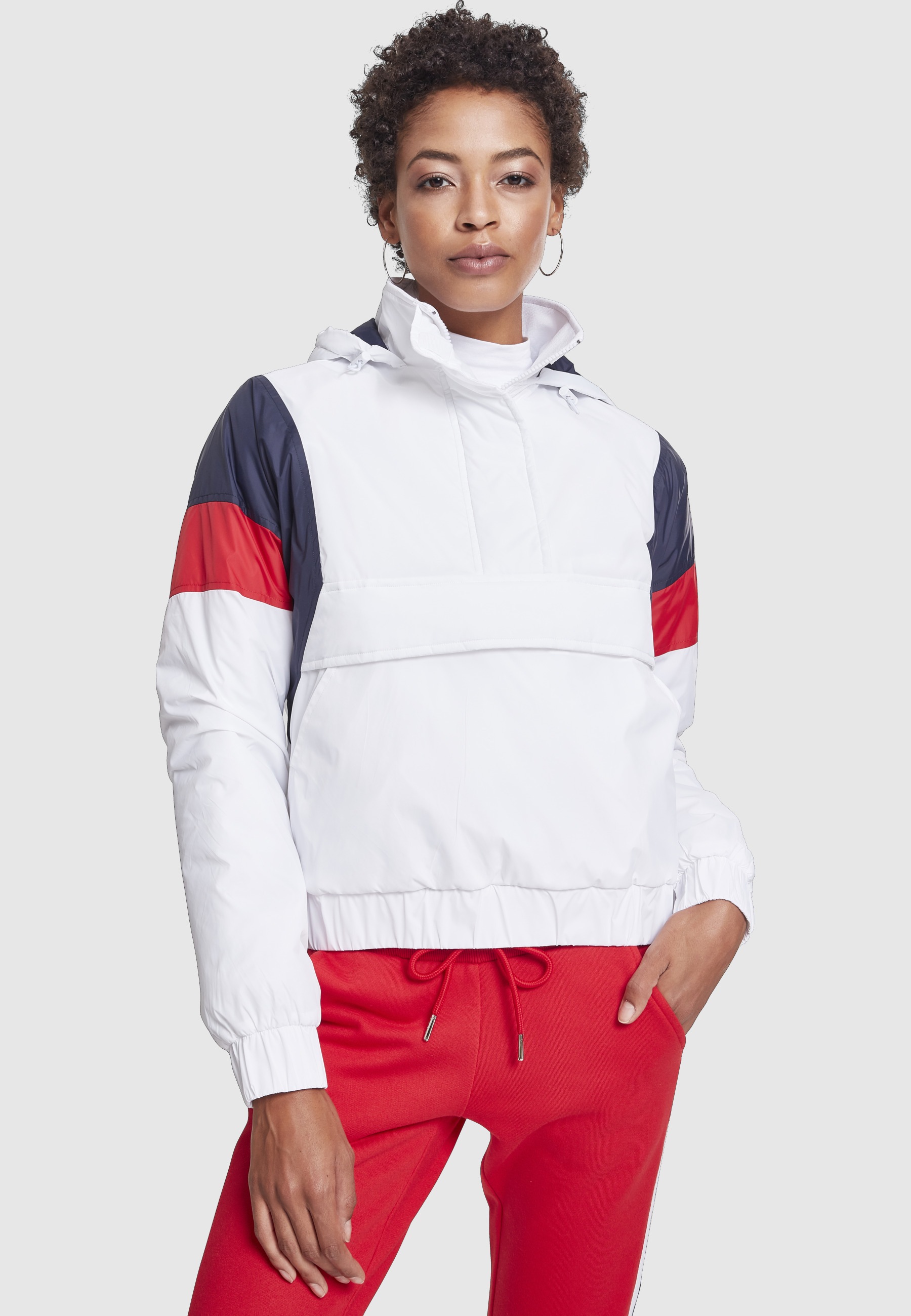 URBAN CLASSICS Langmantel »Urban Classics Damen Ladies 3-Tone Padded Pull Over Jacket«