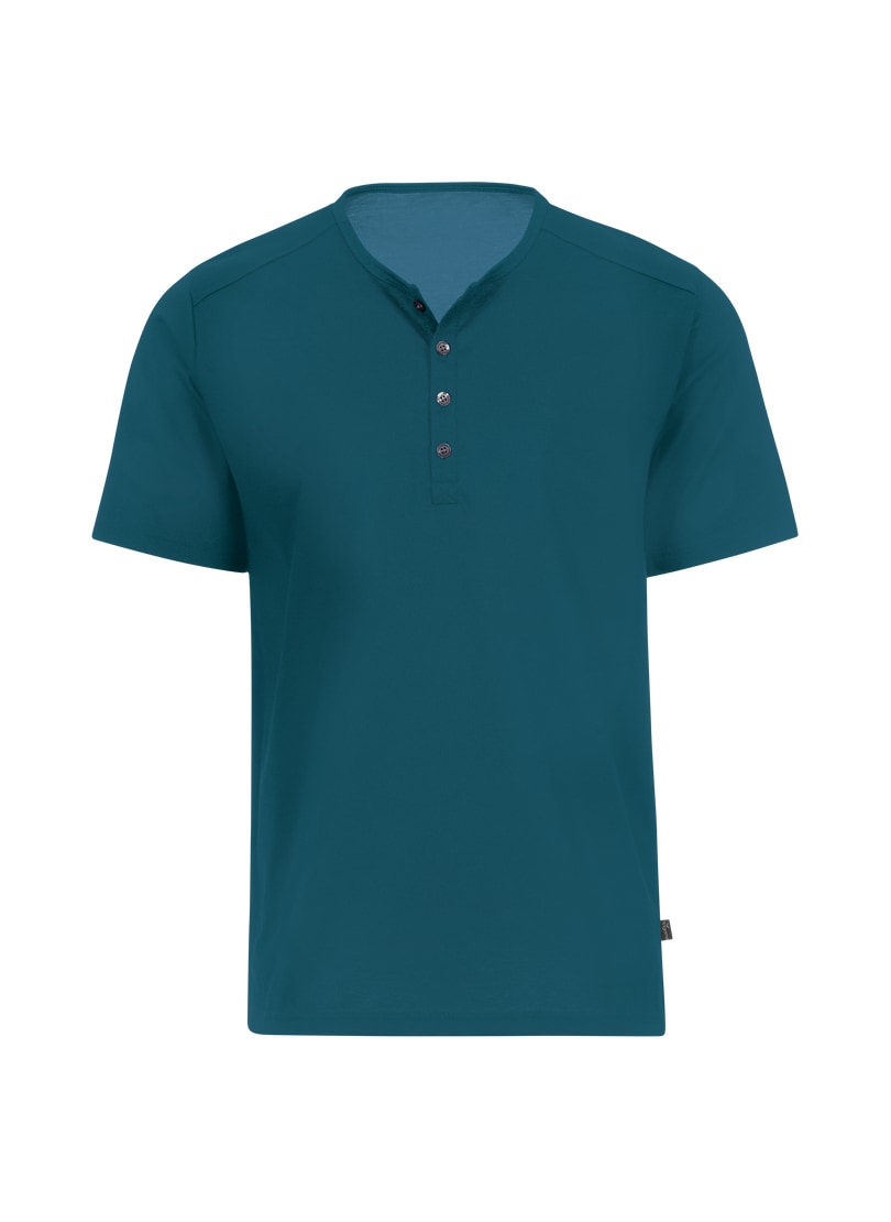 Trigema T-Shirt »TRIGEMA T-Shirt mit Knopfleiste DELUXE Baumwolle«, (1 tlg.)