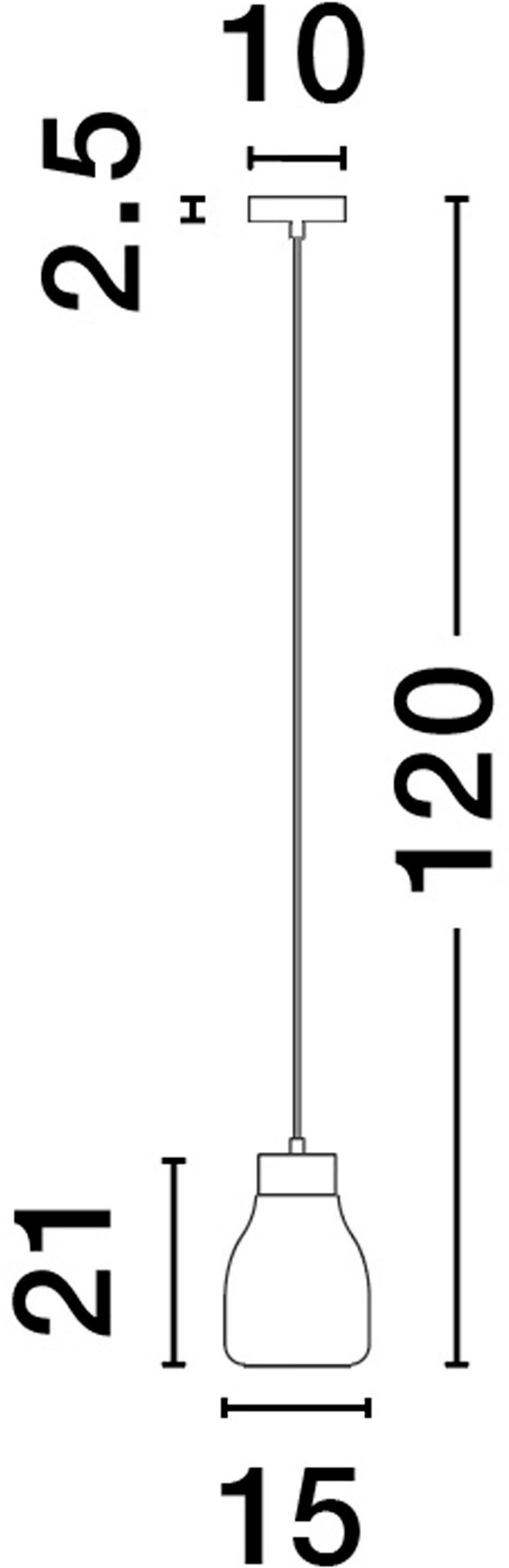 Nova Luce Pendelleuchte »BLACU«, 1 flammig