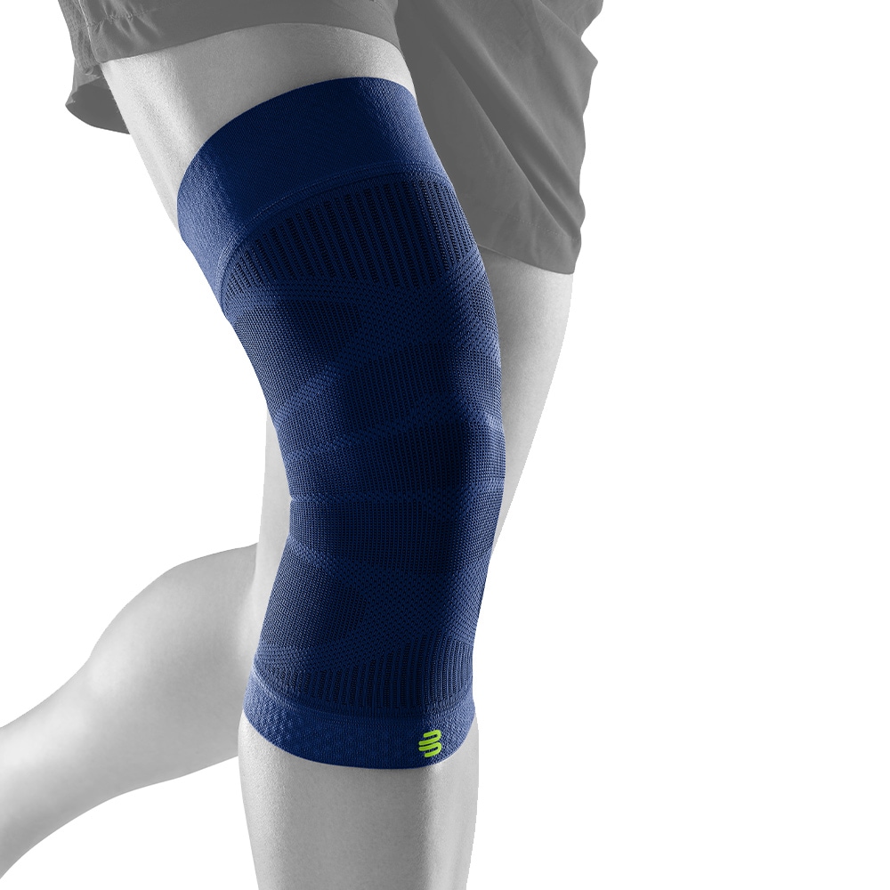 BAUERFEIND Kniebandage "Sports Compression Knee Support", Gr. XL, blau, Obermaterial: 57% Baumwolle, 41% Polyester, 2% Elasthan, Bandagen, für