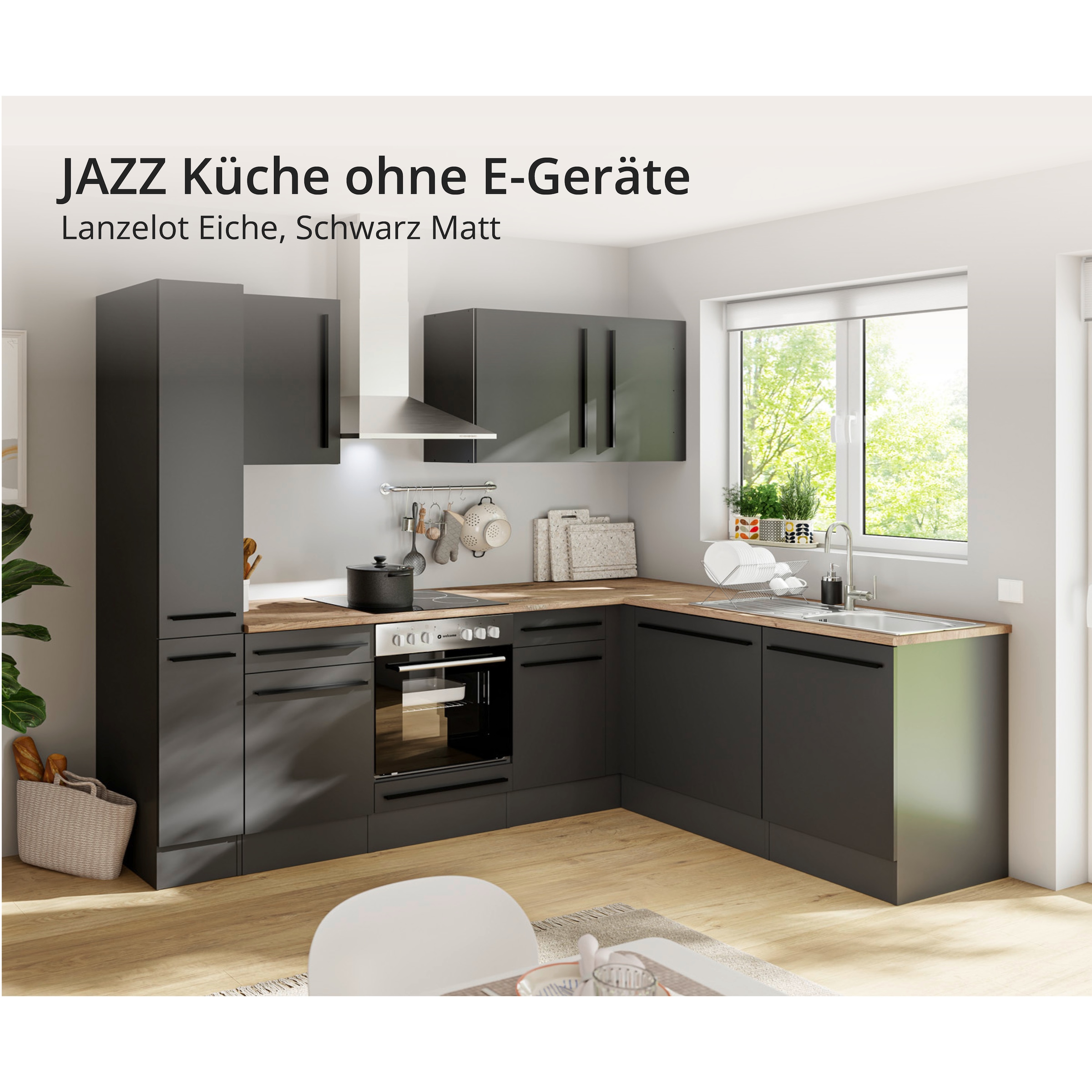 BASIC by Balculina Winkelküche »Jazz« Stellbreite 250x175 cm, wahlweise mit E-Geräten