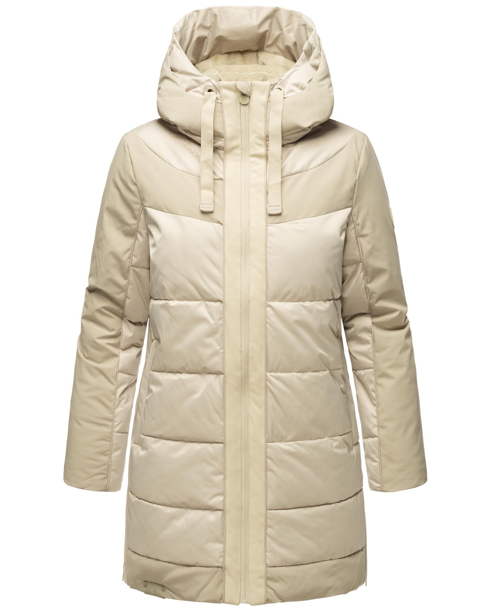 Navahoo Steppjacke »Samtkätzchen«, mit Kapuze, Modischer, gesteppter Damen Winter Kurzmantel