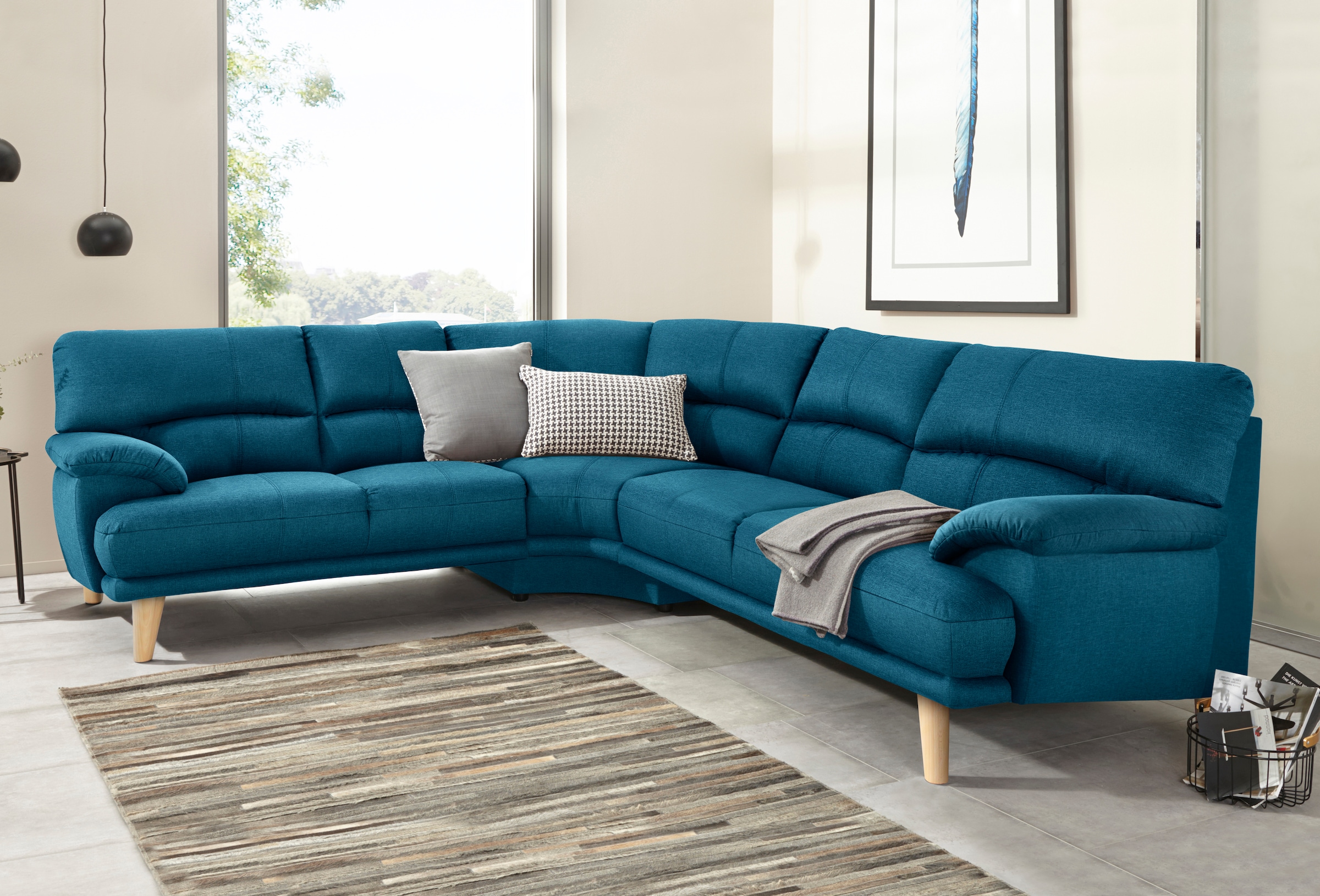 TRENDMANUFAKTUR Polsterecke "Cecilia, italienisches Designsprache, modern u günstig online kaufen