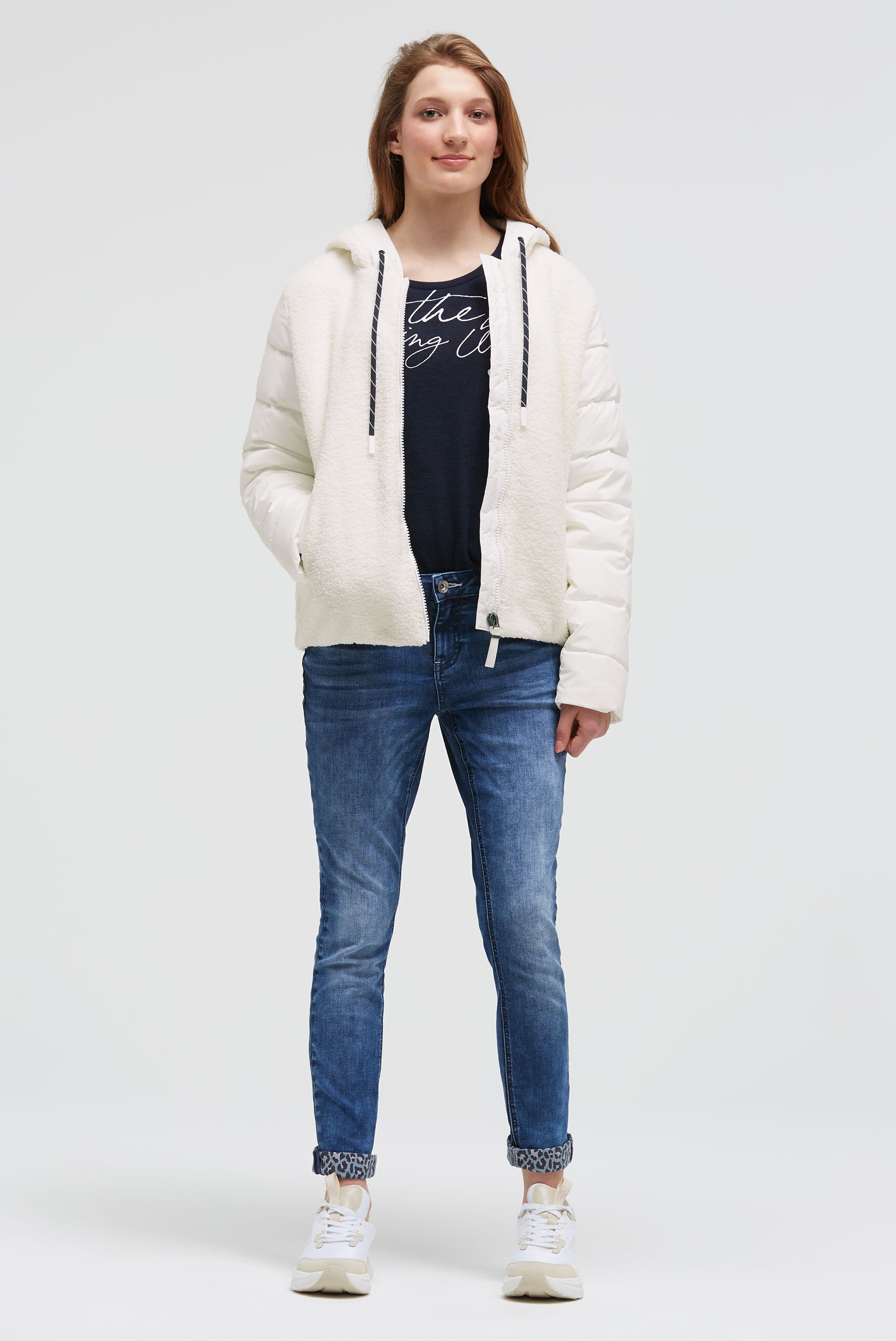 Thumbnail - SOCCX Fleecejacke mit Kapuze mit Windbreaker-Bündchen