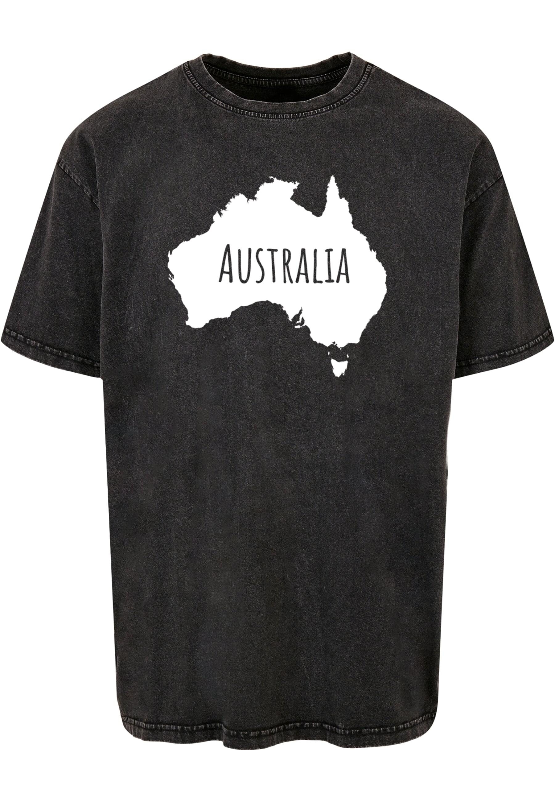 T-Shirt »Merchcode Herren Australia X Acid Washed Heavy Oversize Tee«, (1 tlg.)