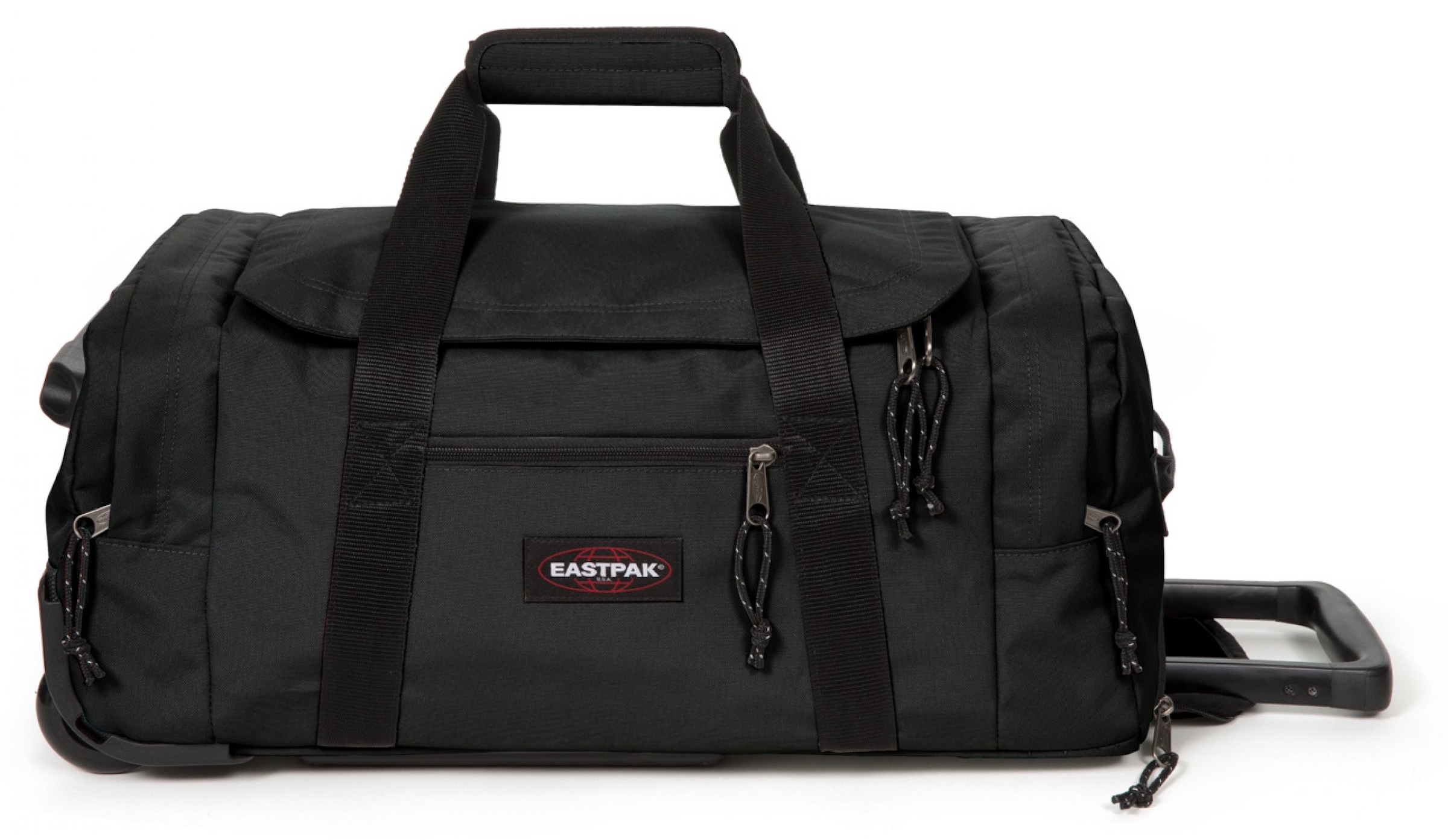 EASTPAK Weichgepäck-Trolley "Leatherface S +", schwarz, Polyester, unifarben, Basic, Koffer, mit ausreichend Platz