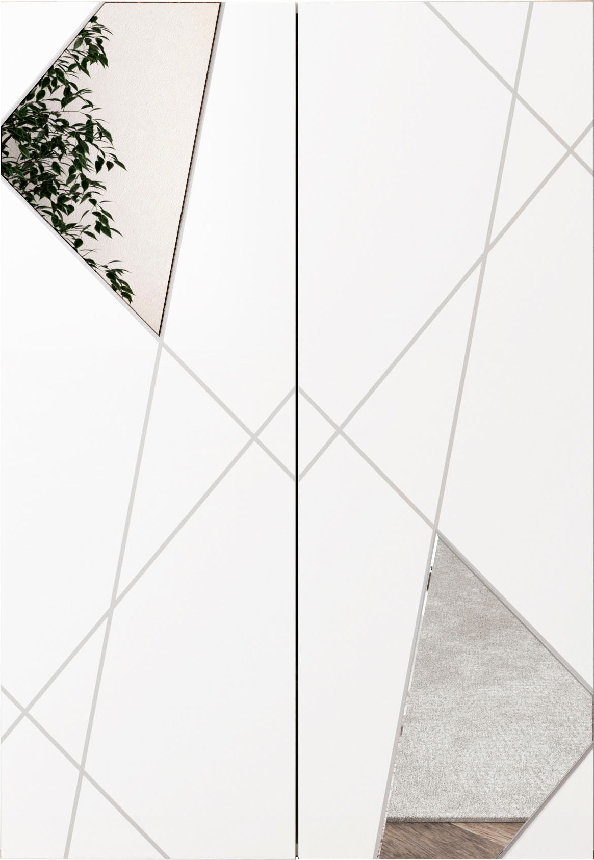 Home affaire Schuhschrank "Vittoria, Breite 78 cm" mit Spiegel und Siebdruc günstig online kaufen