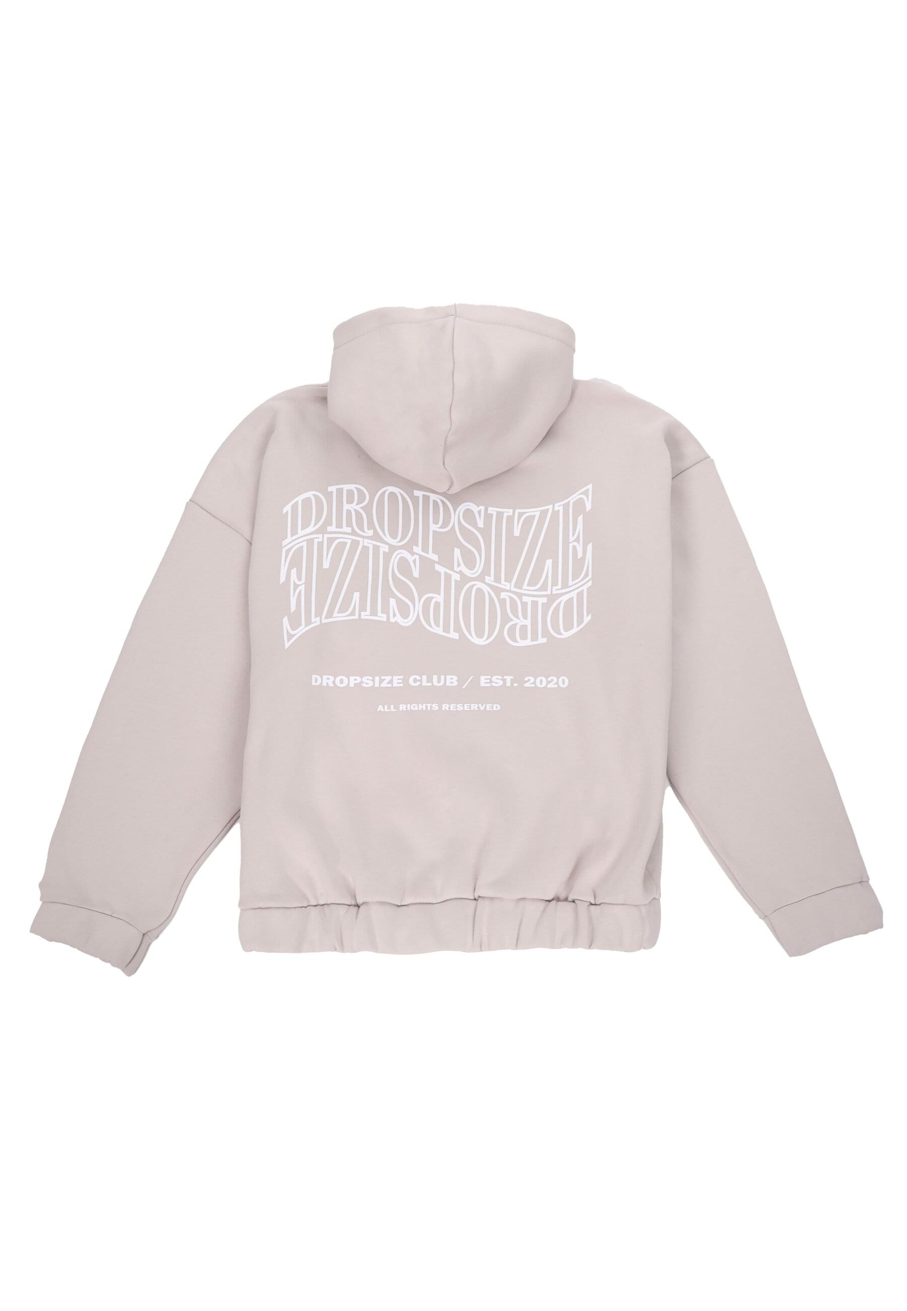Dropsize Sweatjacke "Dropsize HEAVY OVERSIZE MIRRORED LOGO ZIP HOODIE" günstig online kaufen