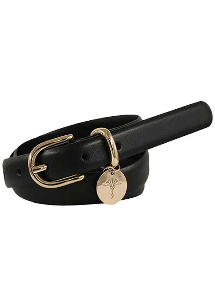 JOOP! Ledergürtel mit Dornschließe und Logo-Anhänger, Breite 2cm