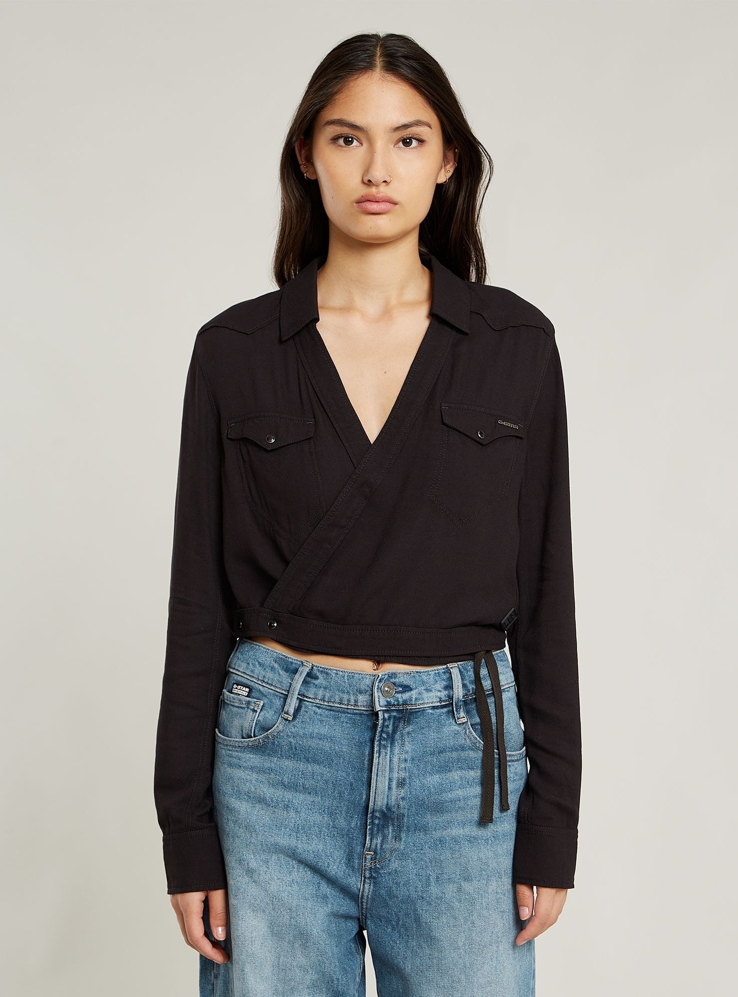 G-STAR Langarmshirt "Tacoma Wrap Hemd" günstig online kaufen