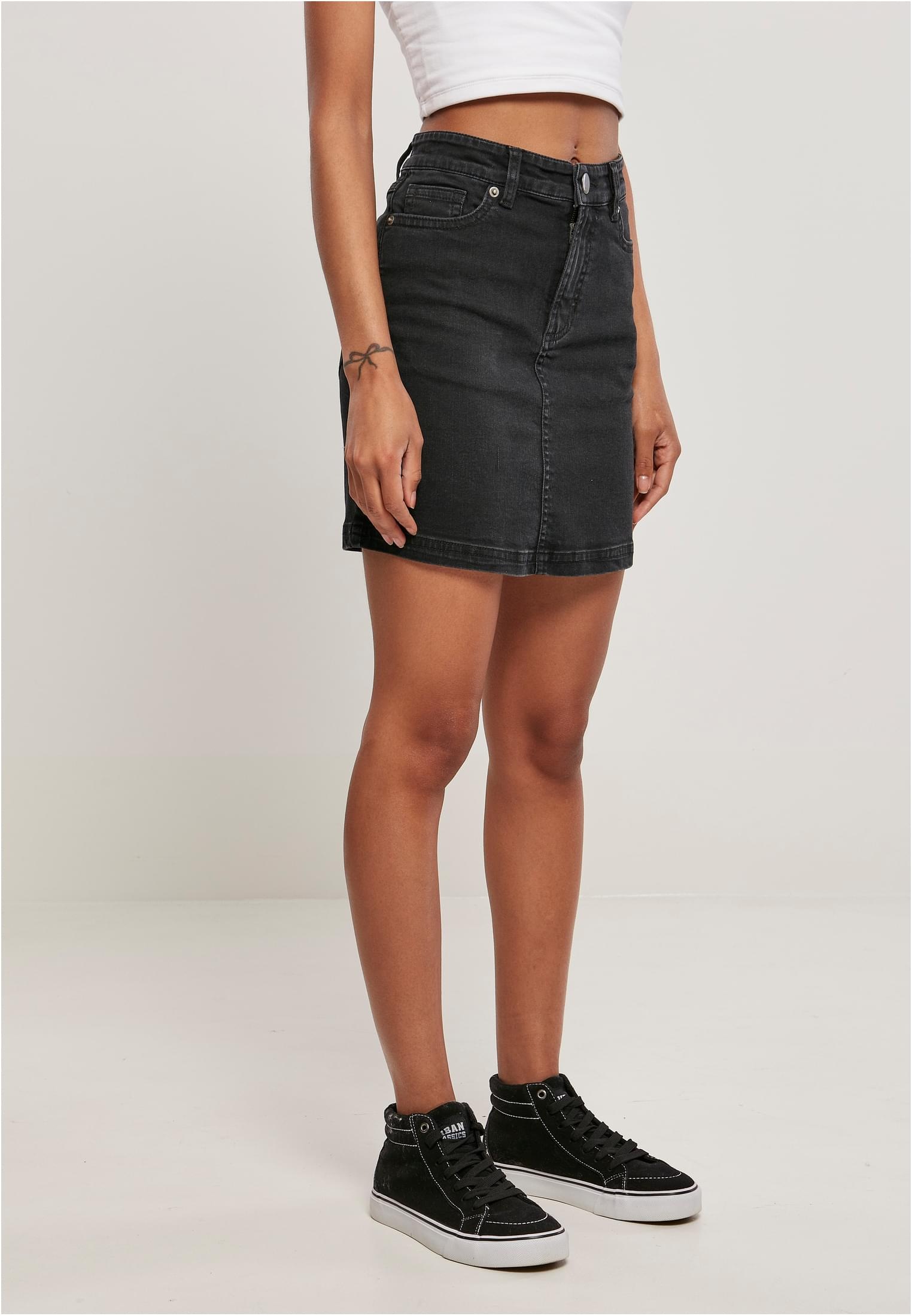 URBAN CLASSICS Jerseyrock »Damen Ladies Organic Stretch Denim Mini Skirt«, (1  tlg.) für bestellen | BAUR