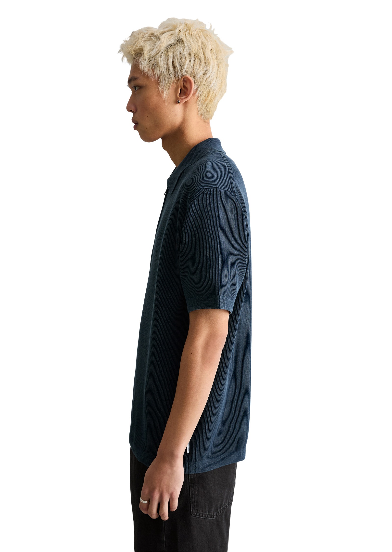 Marc O'Polo DENIM Poloshirt »mit feiner Rippstruktur«