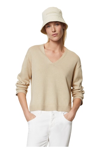 V-Ausschnitt-Pullover »mit hohem Anteil an Bio-Baumwolle«