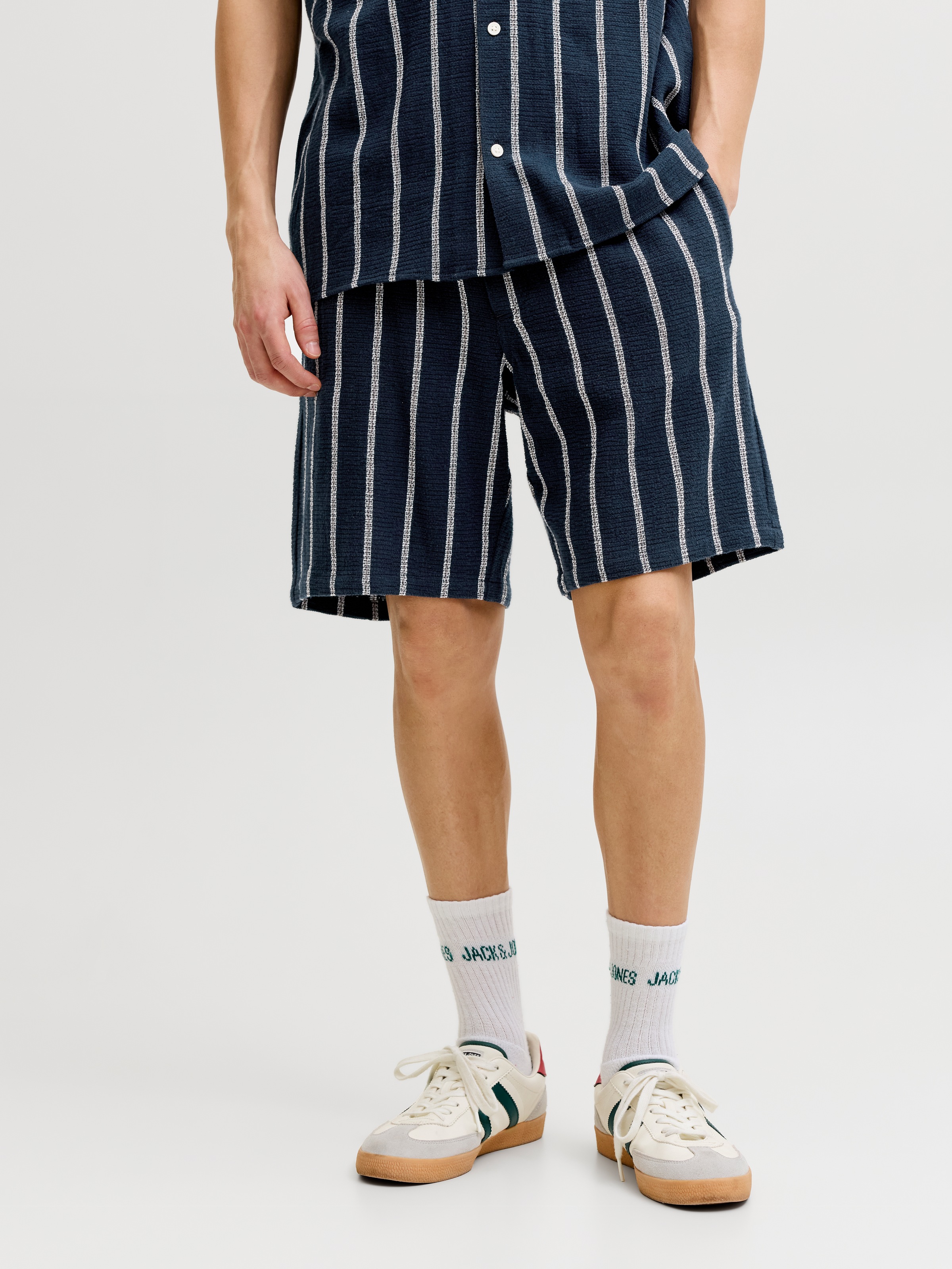 Jack & Jones Short St Jaiden Coba Striped Jogger Regular Sky Captain / Detail Stripes M Homme