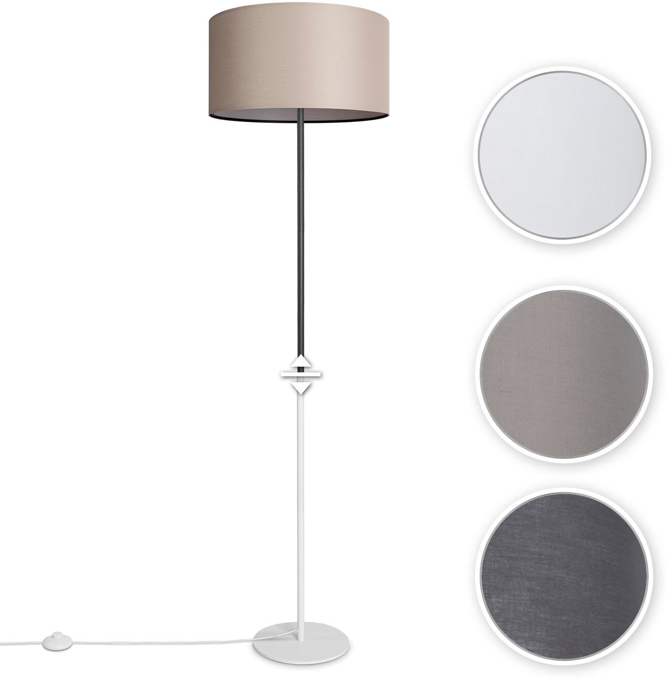 Paco Home Stehlampe »Uni Modern BAUR Einbeinig, Stehleuchte 1 Color«, LED | E27 Schlafzimmer, Wohnzimmer Deko flammig-flammig