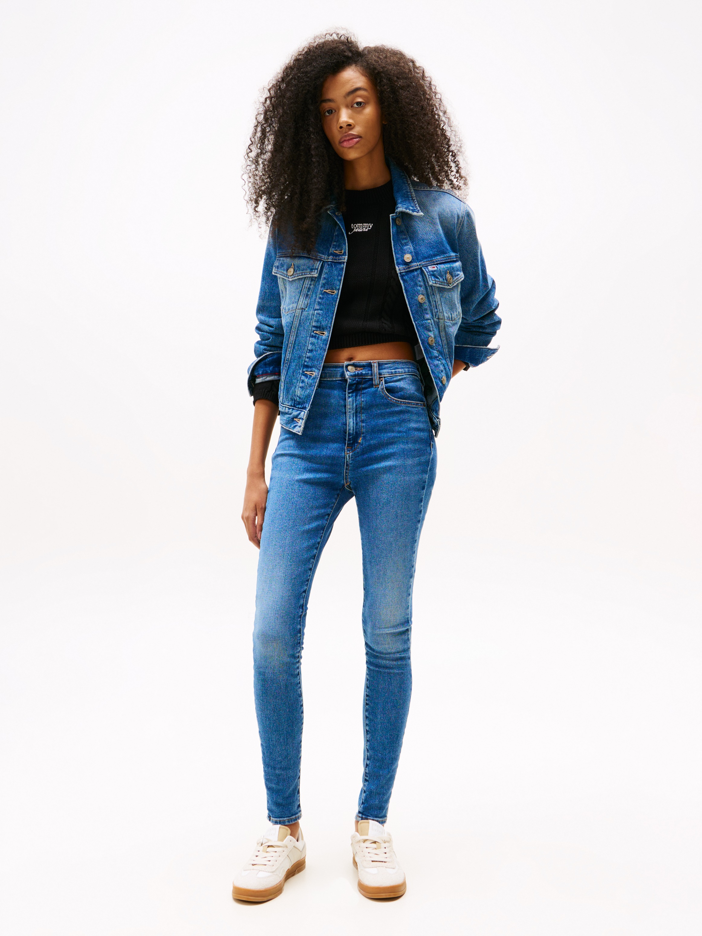 Thumbnail - Tommy Jeans Skinny-fit-Jeans "Sylvia High Rise Skinny" in Knöchellänge, in blauer Waschung