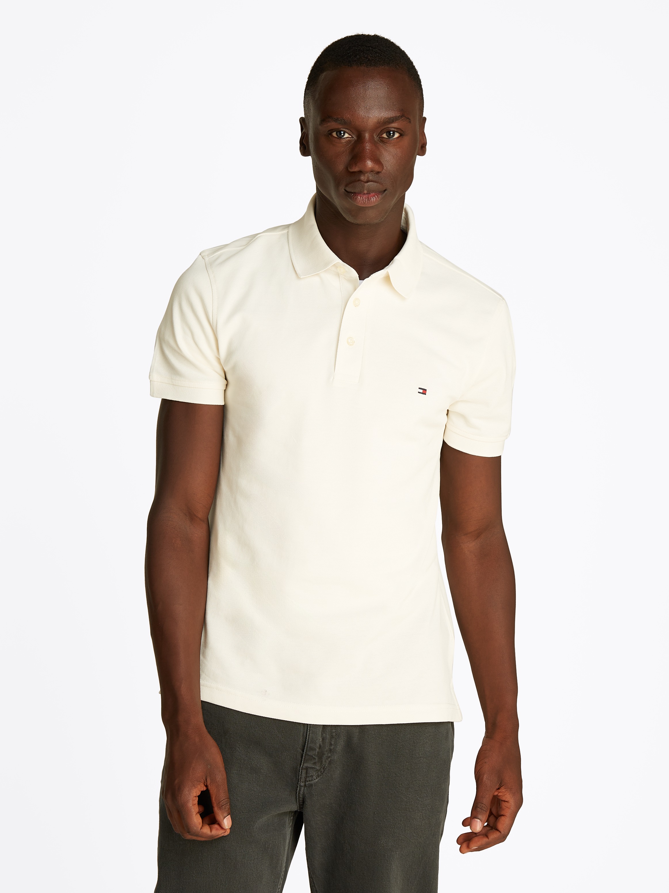 Tommy Hilfiger Poloshirt "1985 SLIM POLO", aus leicht strukturiertem Piqué- günstig online kaufen