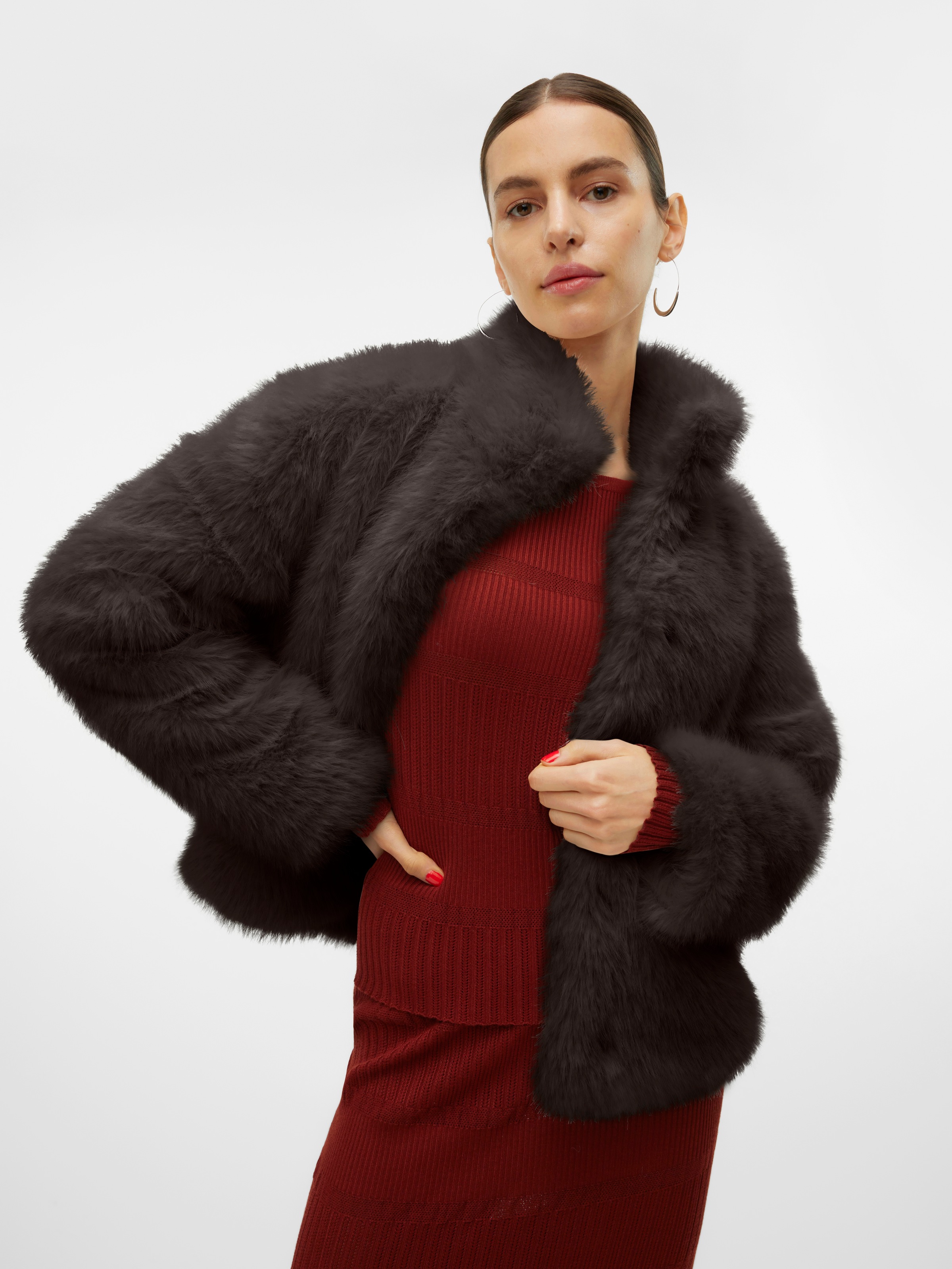 Vero Moda Fellimitatjacke "VMMONROE SHORT JACKET NOOS" günstig online kaufen