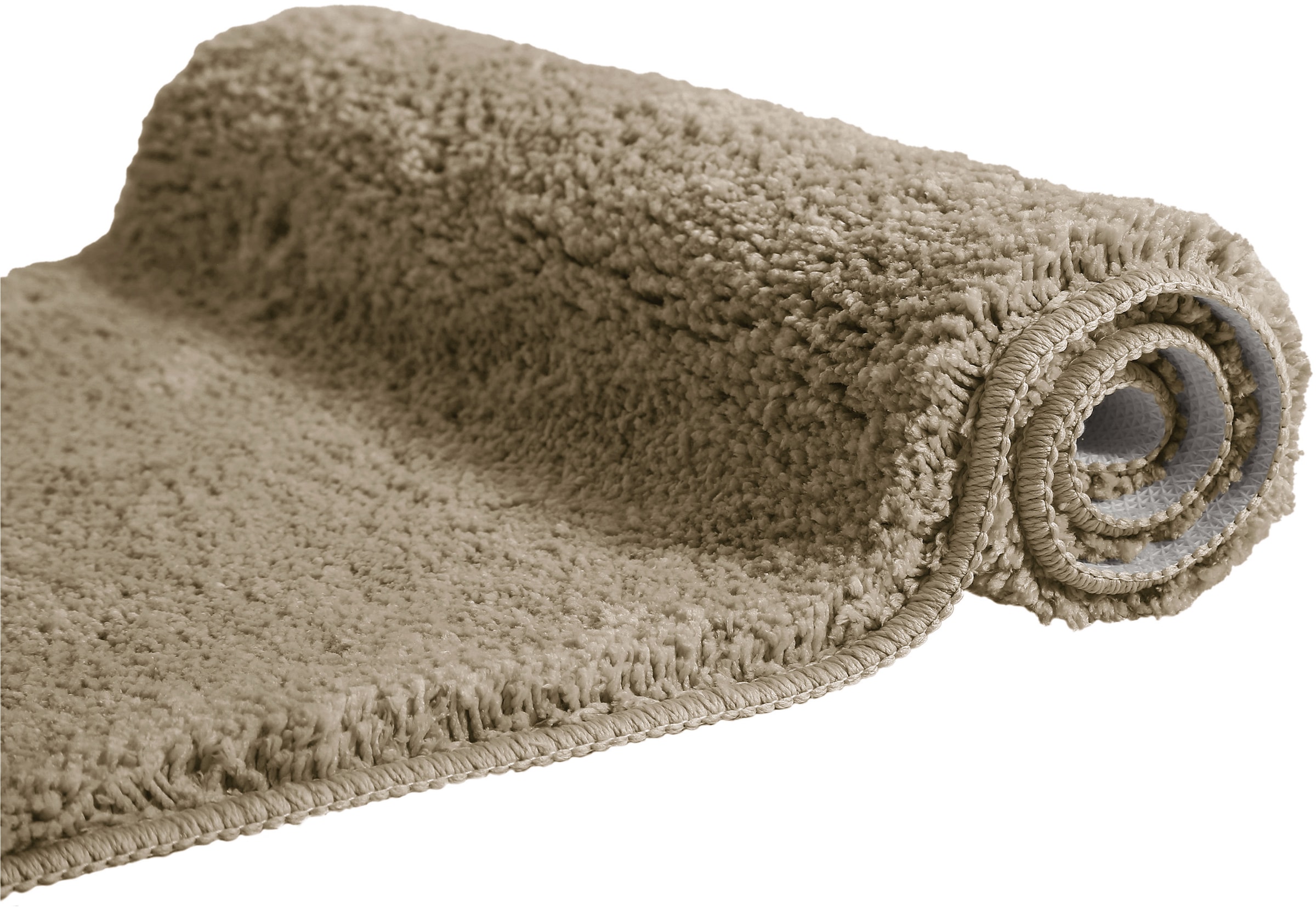 OTTO home Badematte »Inga, Badezimmer Teppich, Badvorleger« Höhe 20 mm rutschhemmend beschichtet fußbodenheizungsgeeignet | schnell trocknend | strapazierfähig Badteppich, unifarben, weich, als halbrund und rechteckig erhältlich